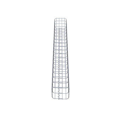 Coluna de gabião 22 x 22 cm, MW 5 x 10 cm quadrado