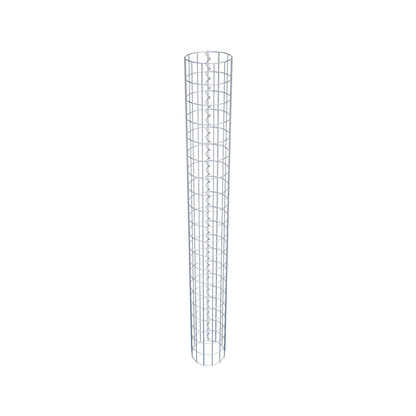 Colonna gabbionata rotonda 22 cm di diametro, 200 cm di altezza, maglia 5 cm x 10 cm