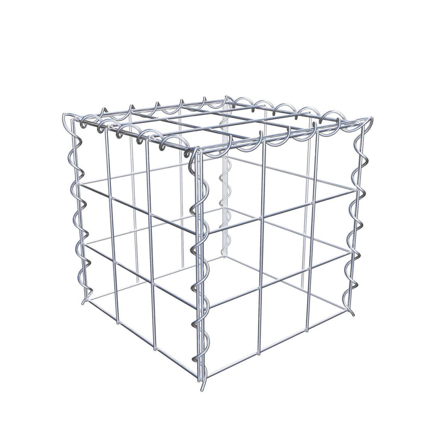 Opvokset gabion type 3 30 cm x 30 cm x 30 cm (L x H x D), maskestørrelse 10 cm x 10 cm, spiral