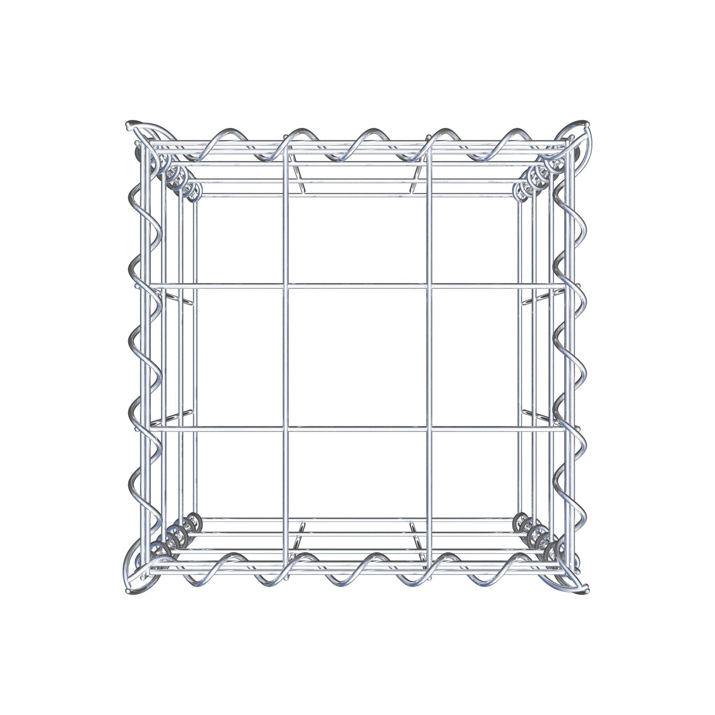 Opvokset gabion type 3 30 cm x 30 cm x 30 cm (L x H x D), maskestørrelse 10 cm x 10 cm, spiral