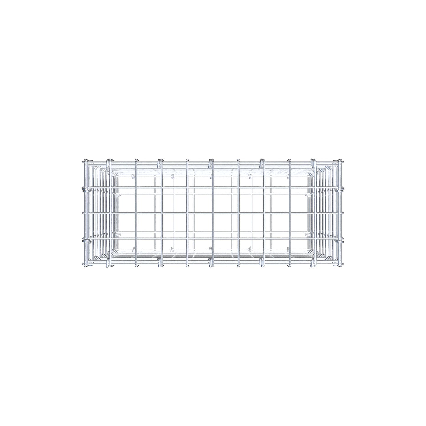 Gabion 50 cm x 50 cm x 20 cm (L x H x D), maskestørrelse 5 cm x 5 cm, C-ring