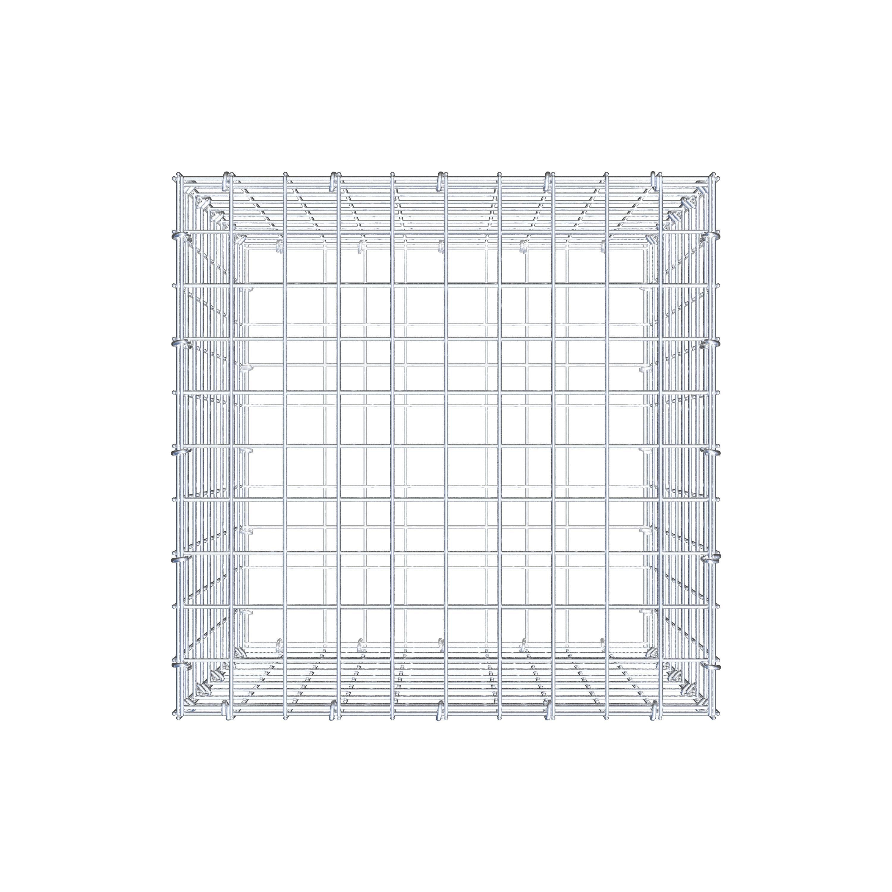 Gabione 50 cm x 50 cm x 50 cm (L x H x T), Maschenweite 5 cm x 5 cm, C-Ring