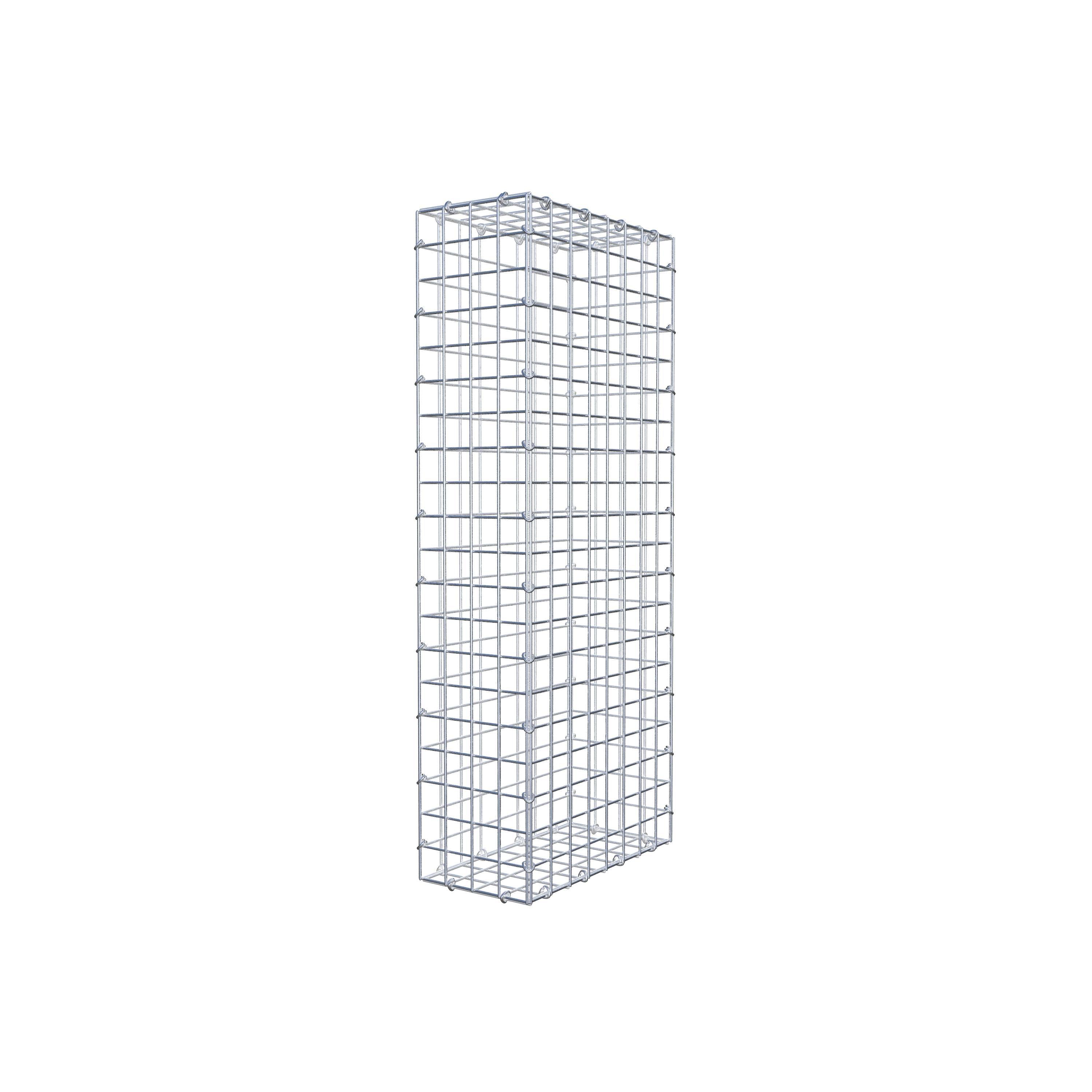 Gabion 100 cm x 40 cm x 20 cm (L x H x D), maskestørrelse 5 cm x 5 cm, C-ring