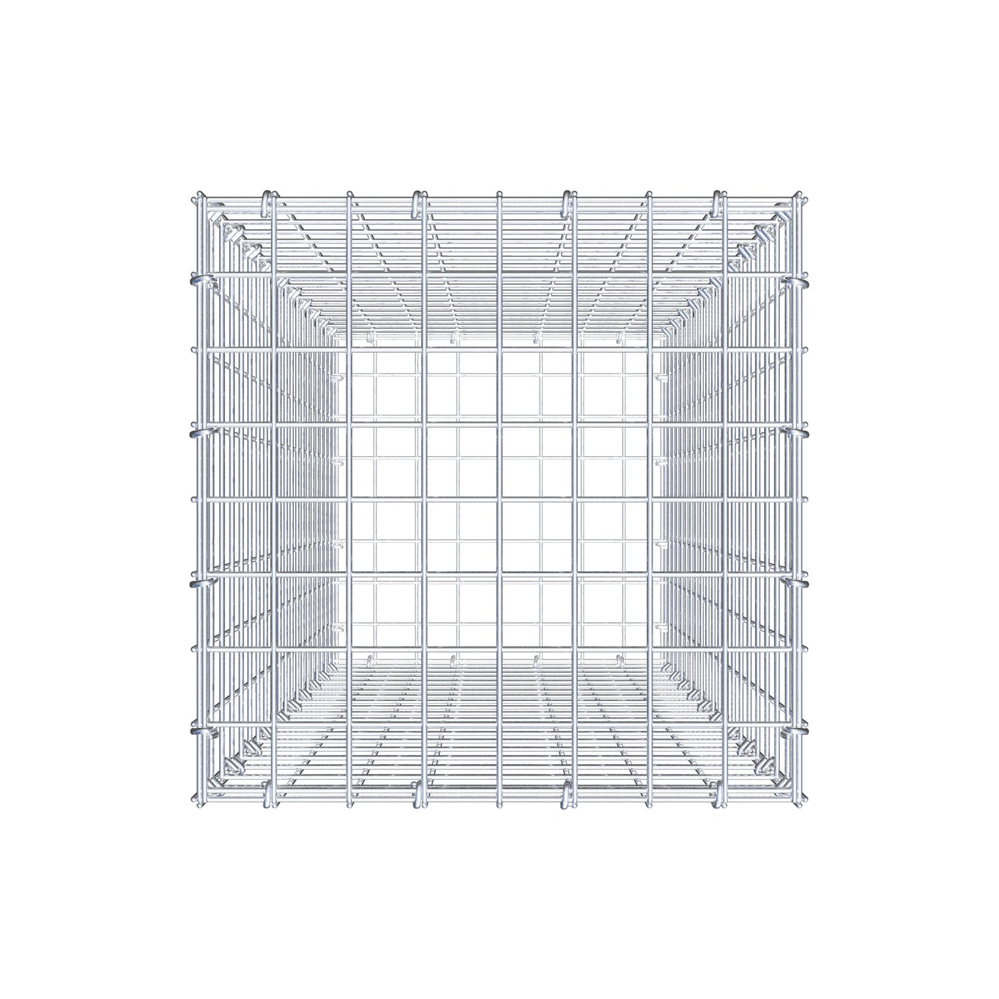 Gavión 100 cm x 40 cm x 40 cm (L x A x P), luz de malla 5 cm x 5 cm, anillo en C