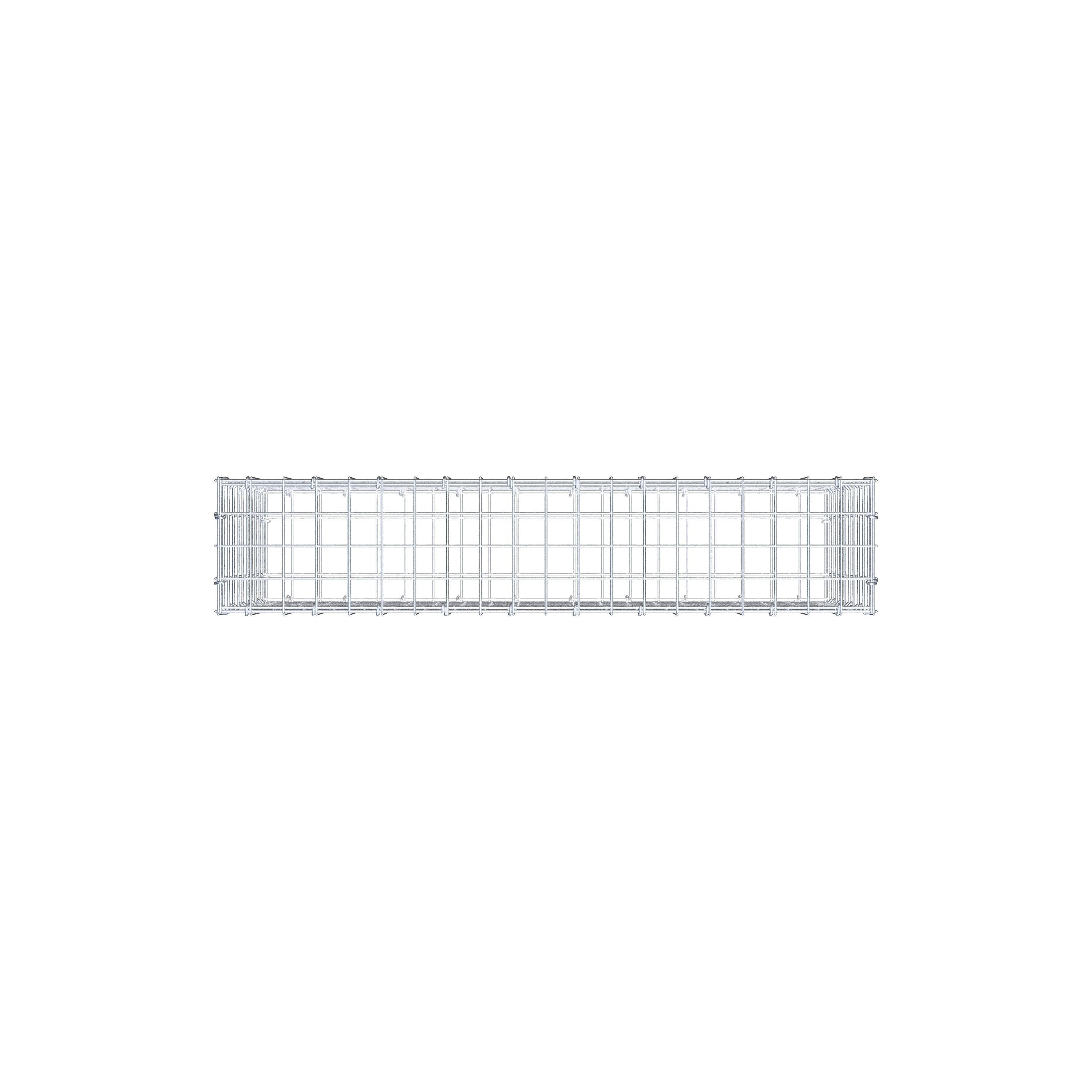 Schanskorf 100 cm x 50 cm x 20 cm (L x H x D), maaswijdte 5 cm x 5 cm, C-ring