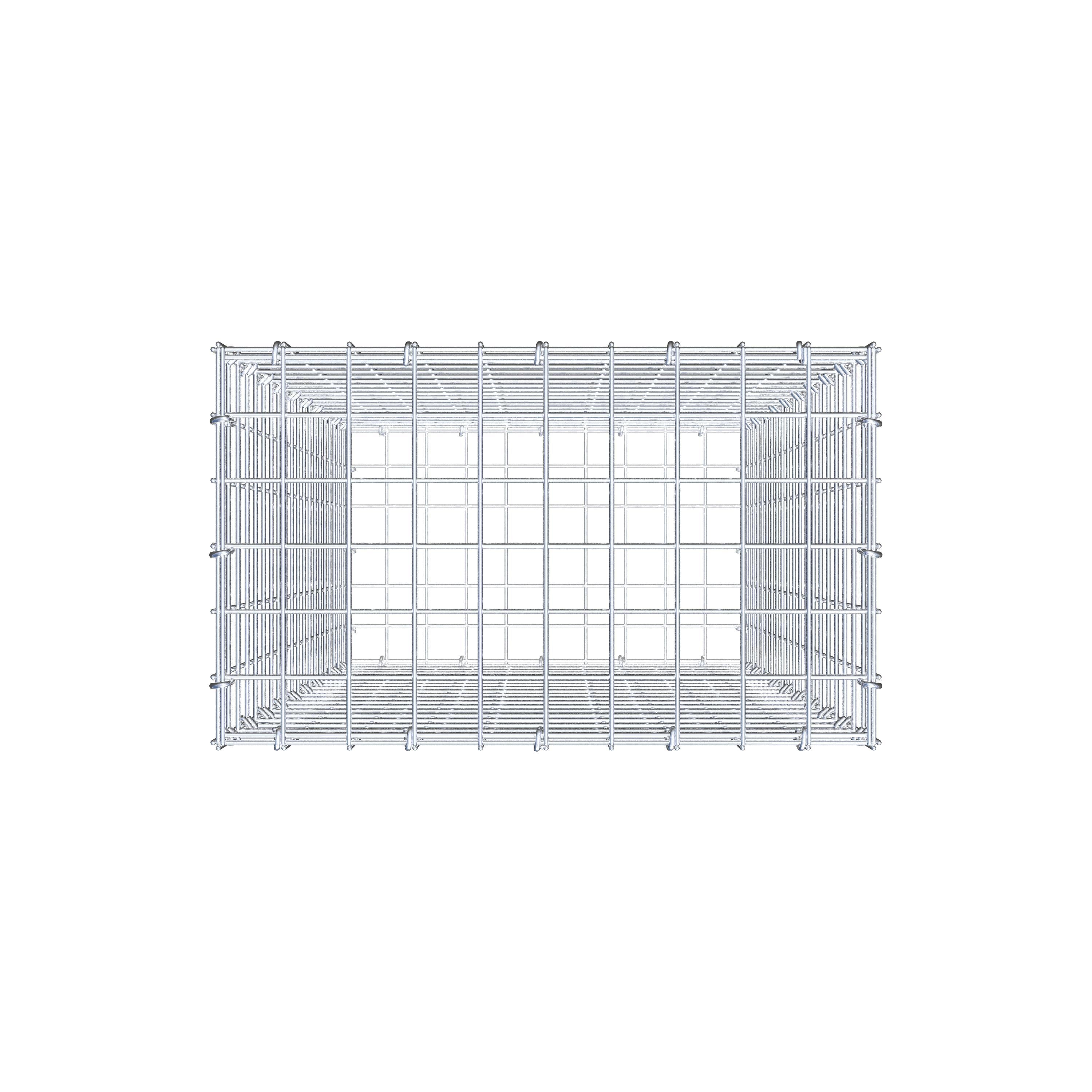 Schanskorf 100 cm x 50 cm x 30 cm (L x H x D), maaswijdte 5 cm x 5 cm, C-ring