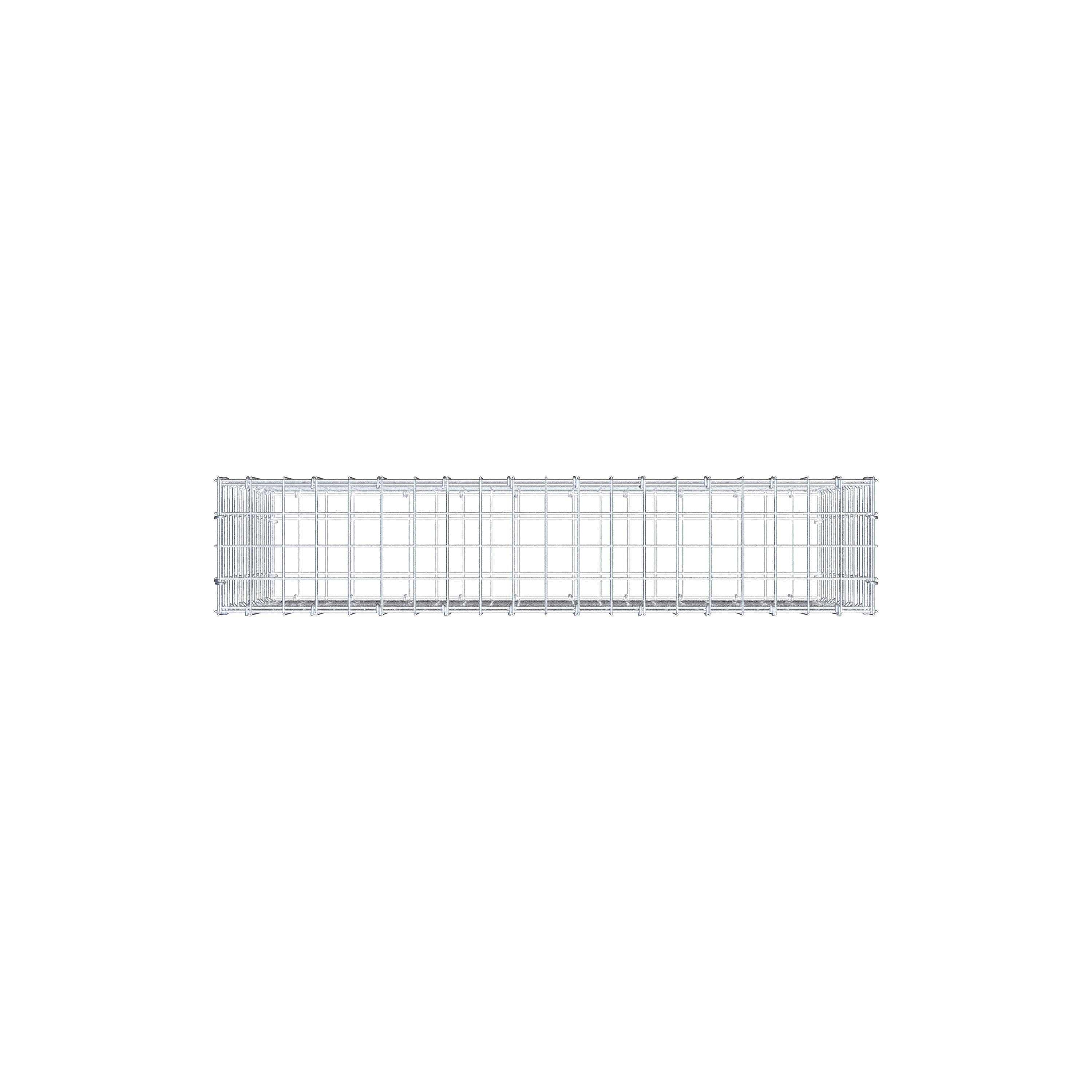 Gabion 100 cm x 60 cm x 20 cm (L x H x D), maskestørrelse 5 cm x 5 cm, C-ring