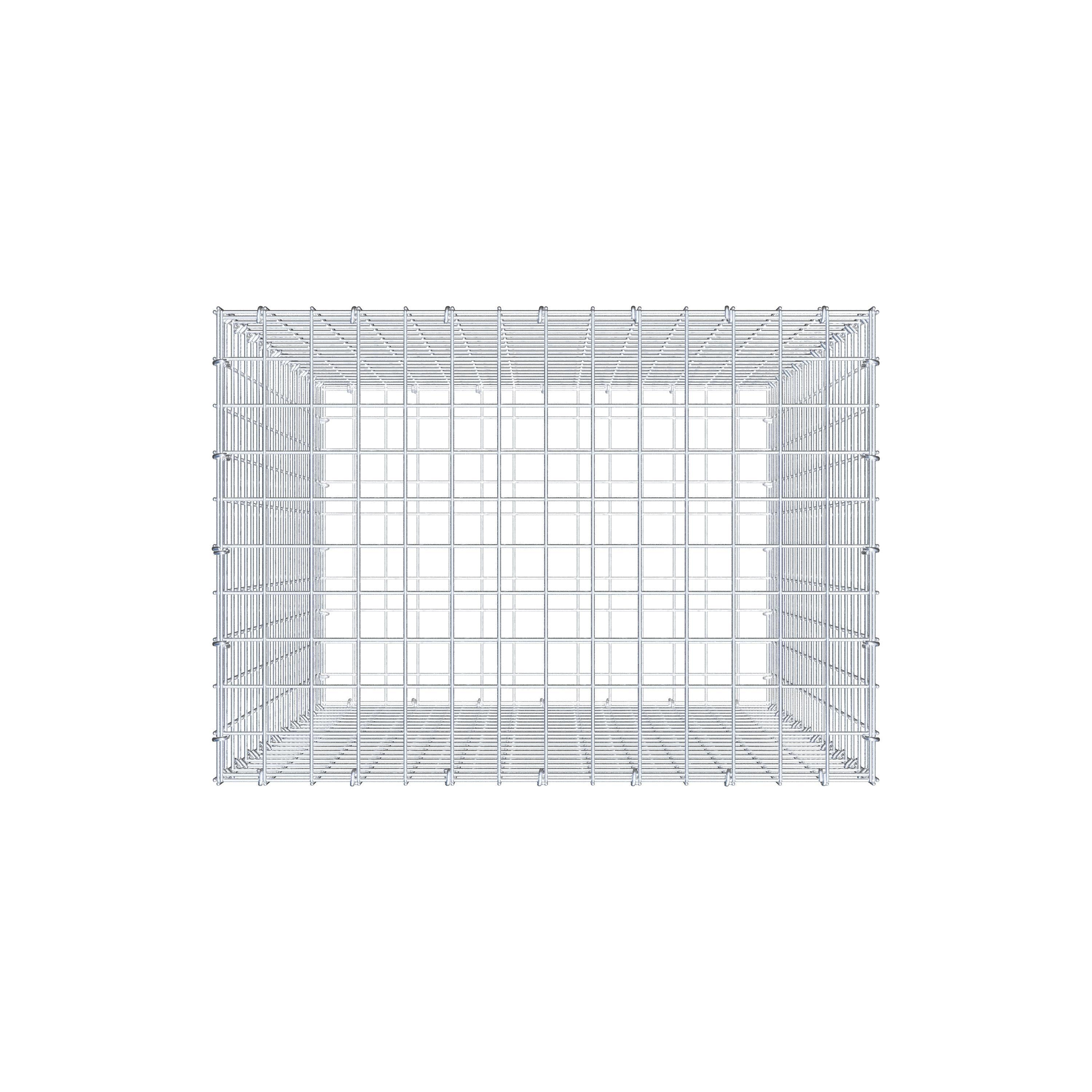 Schanskorf 100 cm x 70 cm x 50 cm (L x H x D), maaswijdte 5 cm x 5 cm, C-ring