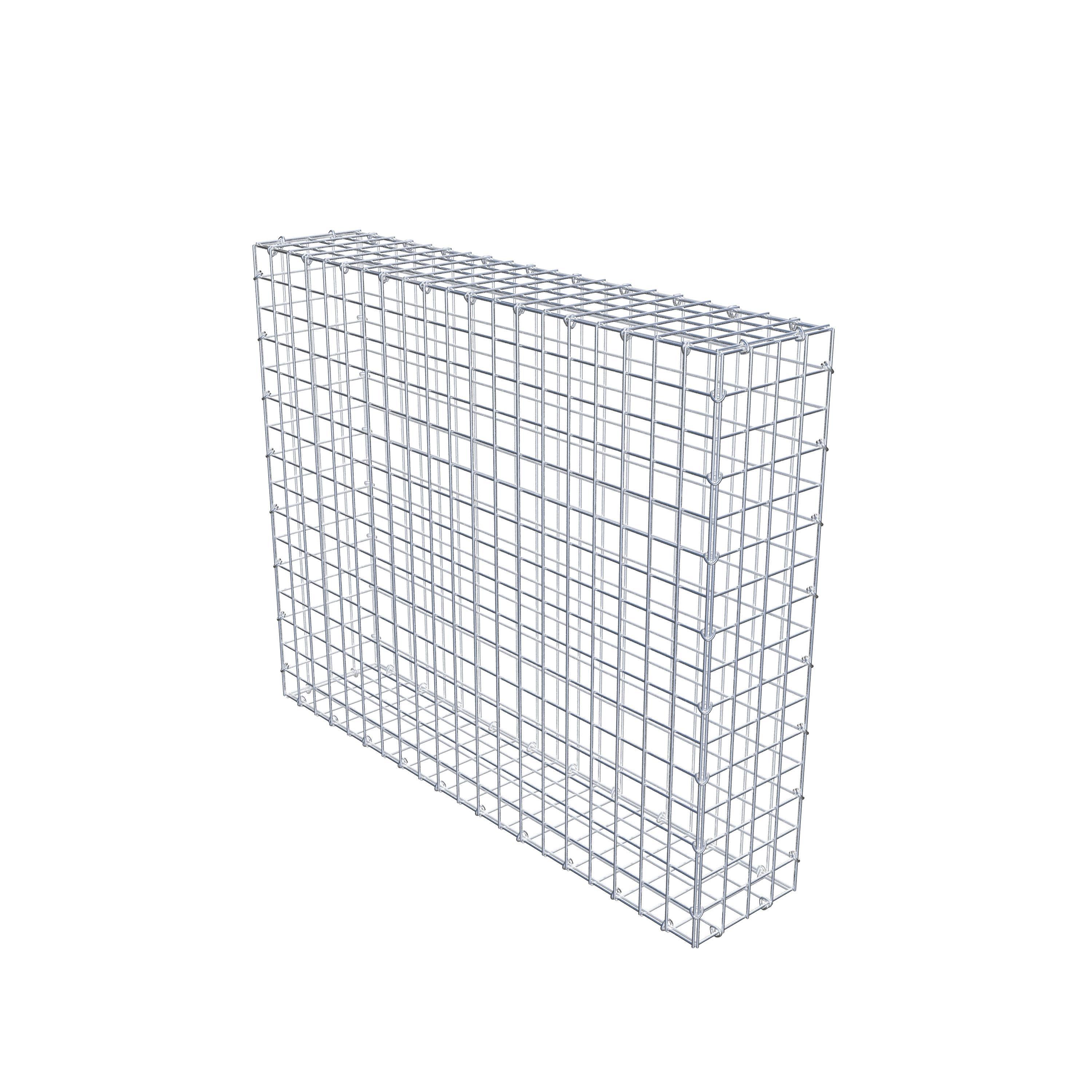 Gabion 100 cm x 80 cm x 20 cm (L x H x D), maskestørrelse 5 cm x 5 cm, C-ring