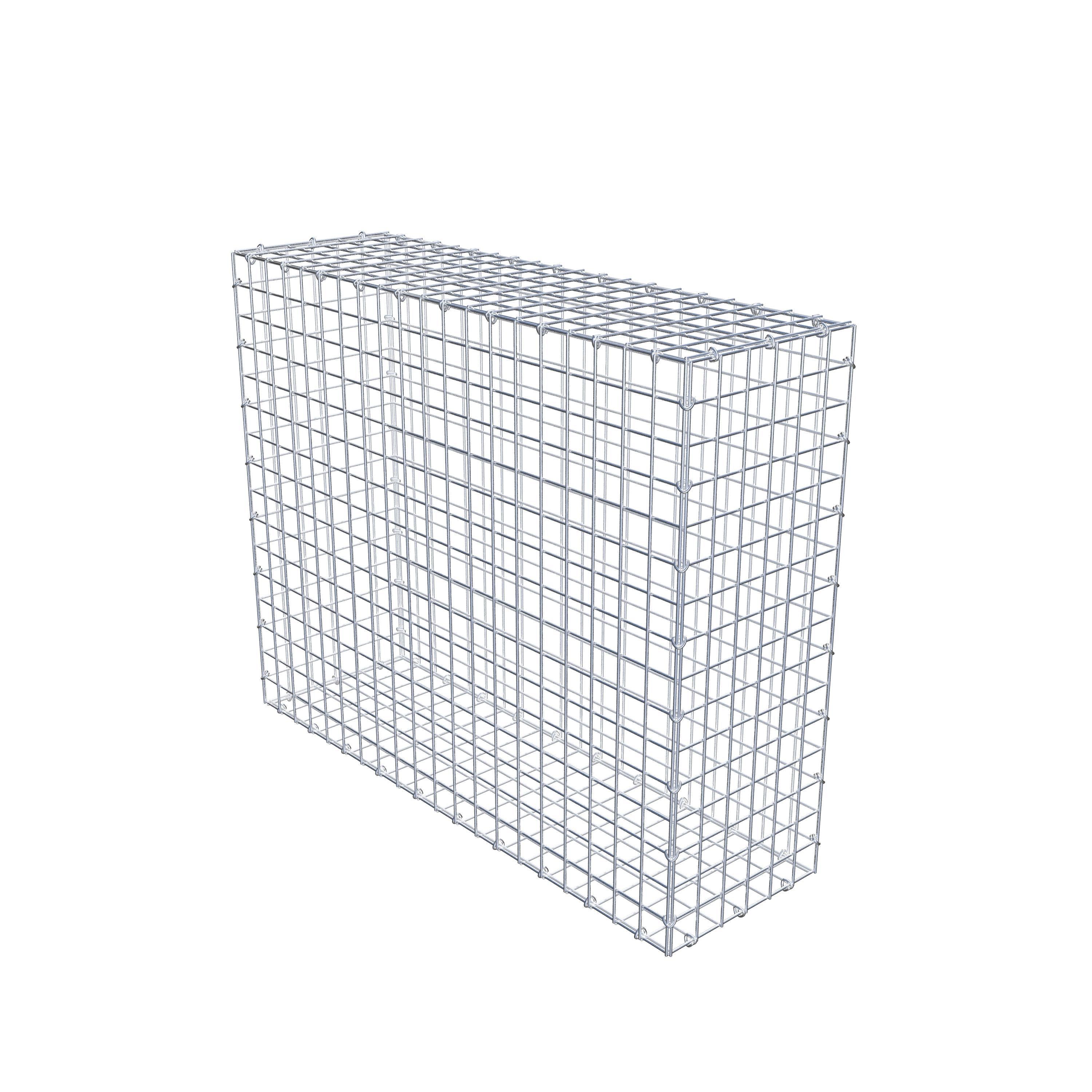 Gabion 100 cm x 80 cm x 30 cm (L x H x D), maskestørrelse 5 cm x 5 cm, C-ring