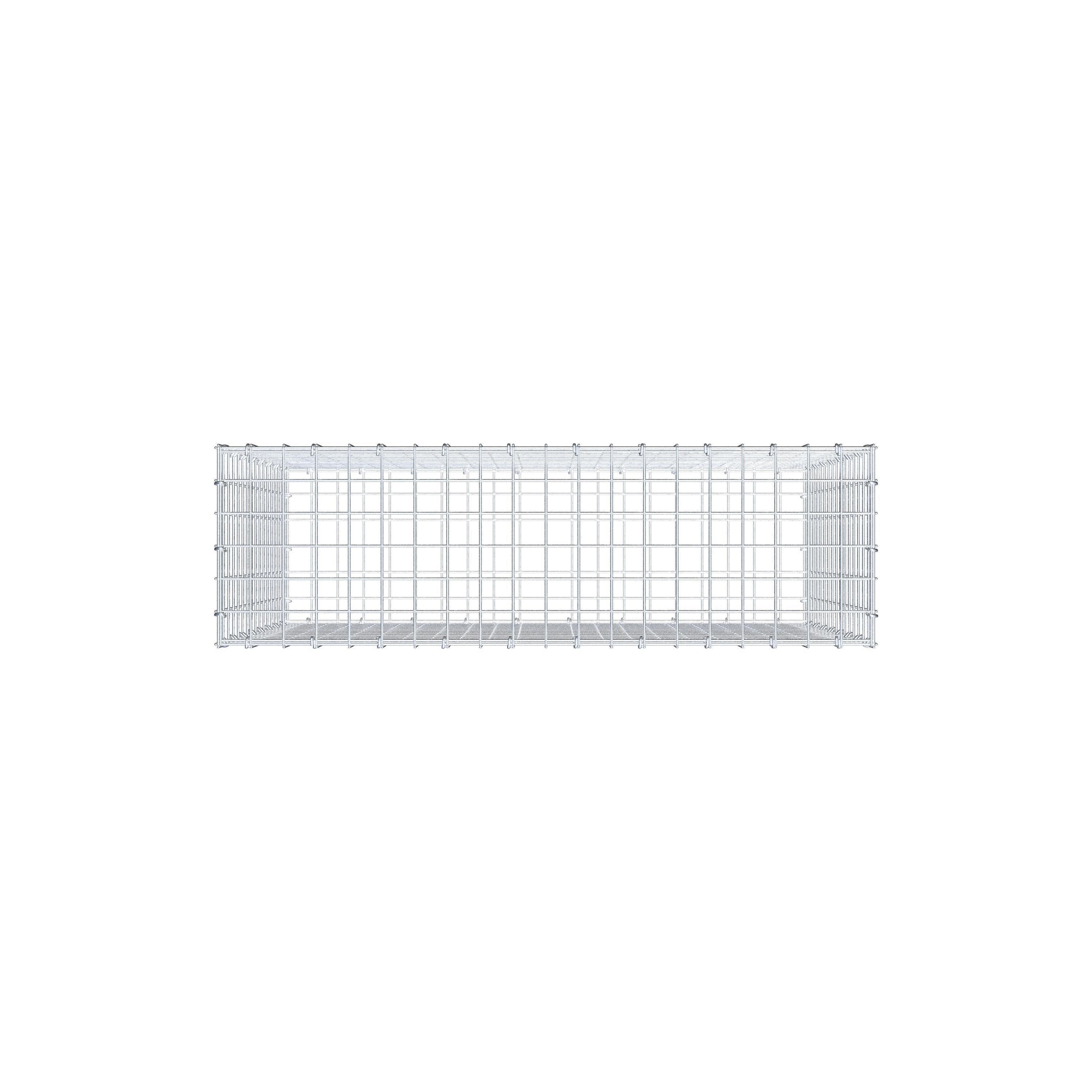 Gabion 100 cm x 80 cm x 30 cm (L x H x D), maskestørrelse 5 cm x 5 cm, C-ring