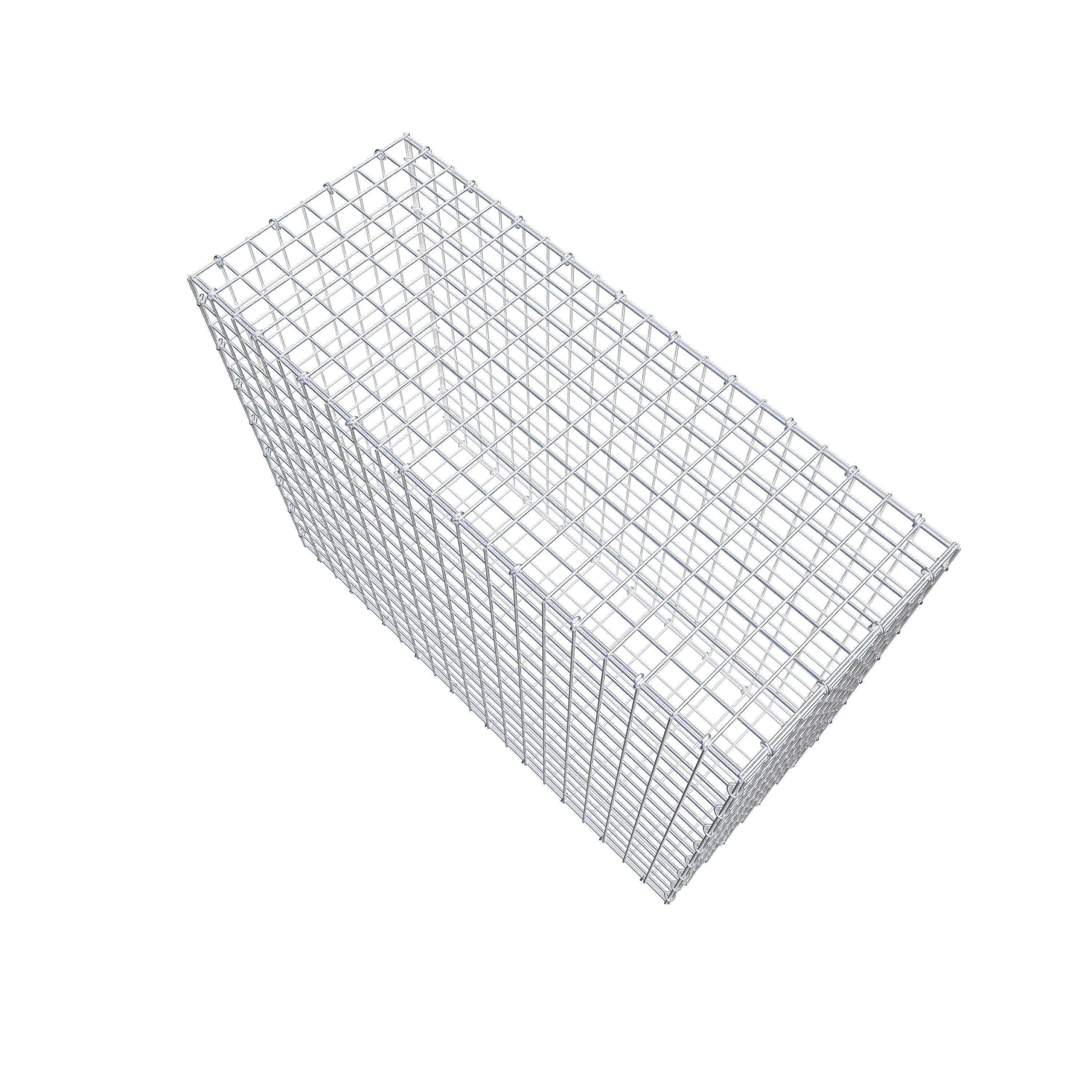 Schanskorf 100 cm x 80 cm x 40 cm (L x H x D), maaswijdte 5 cm x 5 cm, C-ring