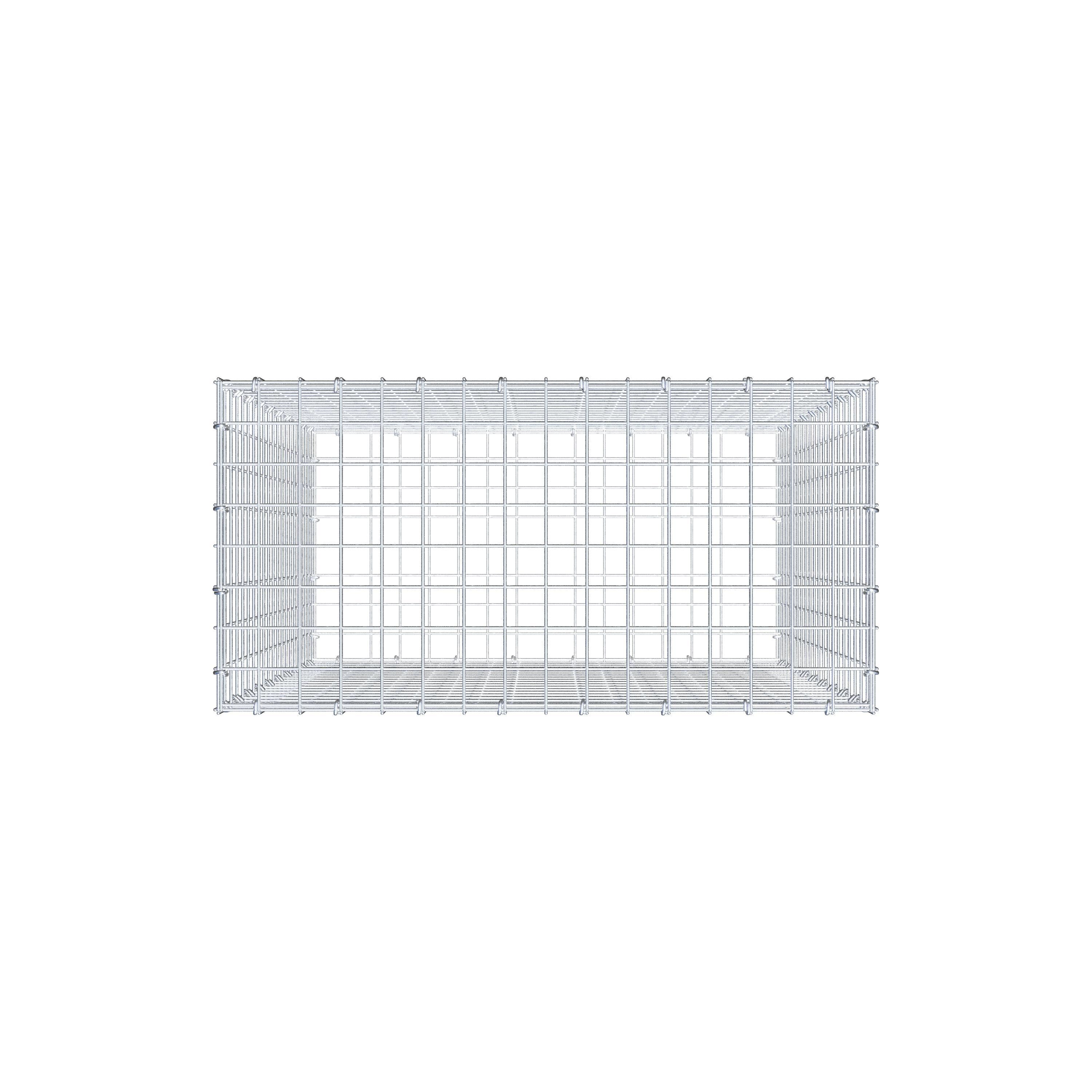 Schanskorf 100 cm x 80 cm x 40 cm (L x H x D), maaswijdte 5 cm x 5 cm, C-ring