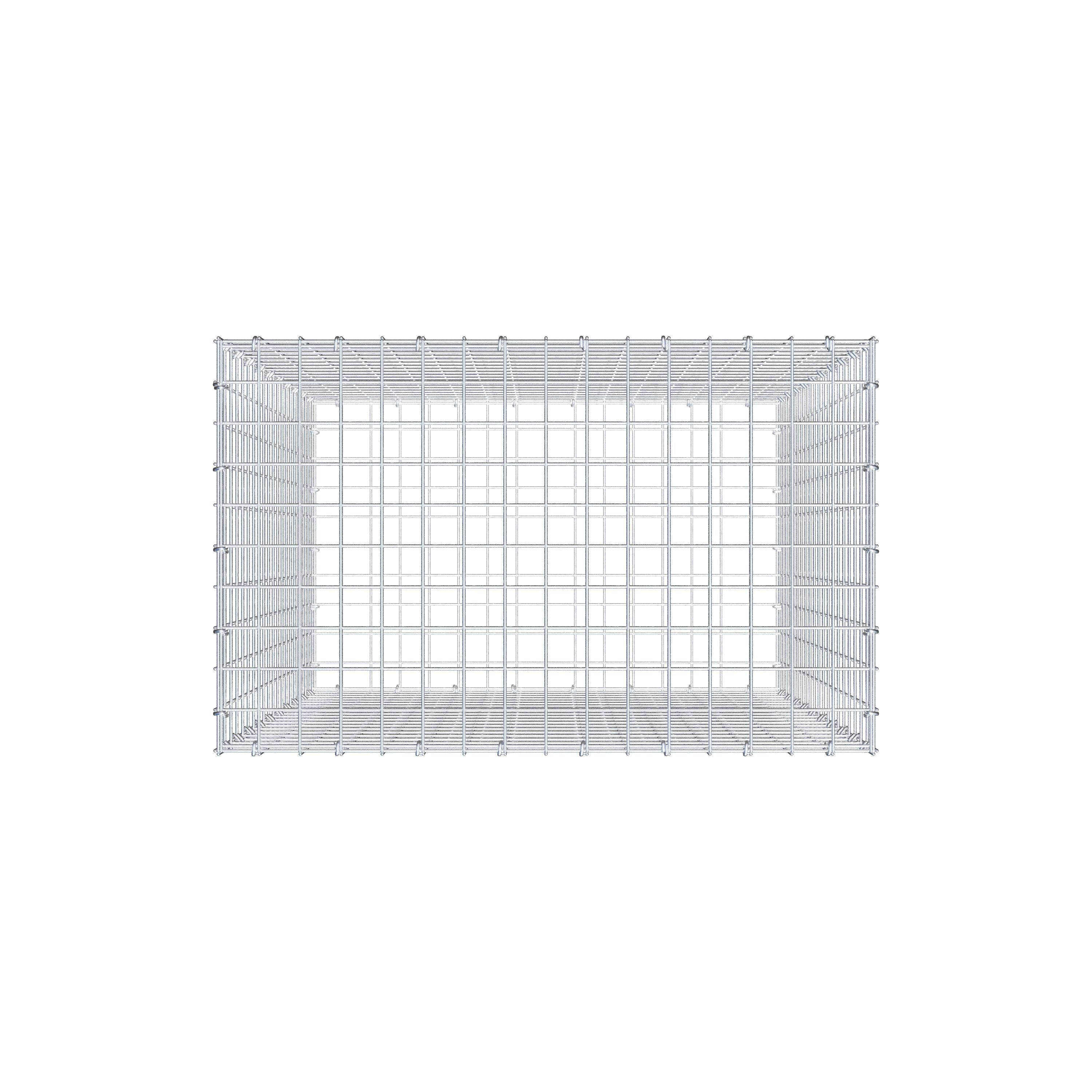 Schanskorf 100 cm x 80 cm x 50 cm (L x H x D), maaswijdte 5 cm x 5 cm, C-ring