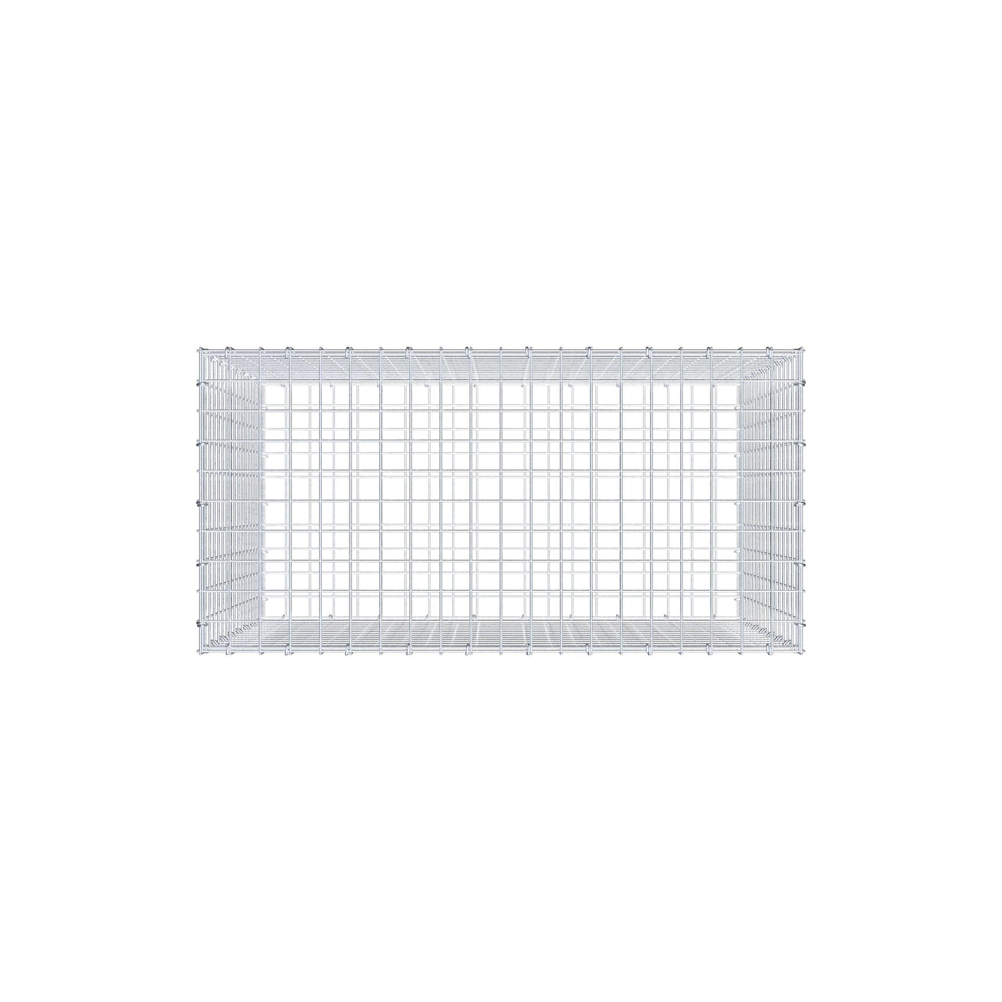 Gabione 100 cm x 80 cm x 50 cm (L x H x T), Maschenweite 5 cm x 5 cm, C-Ring