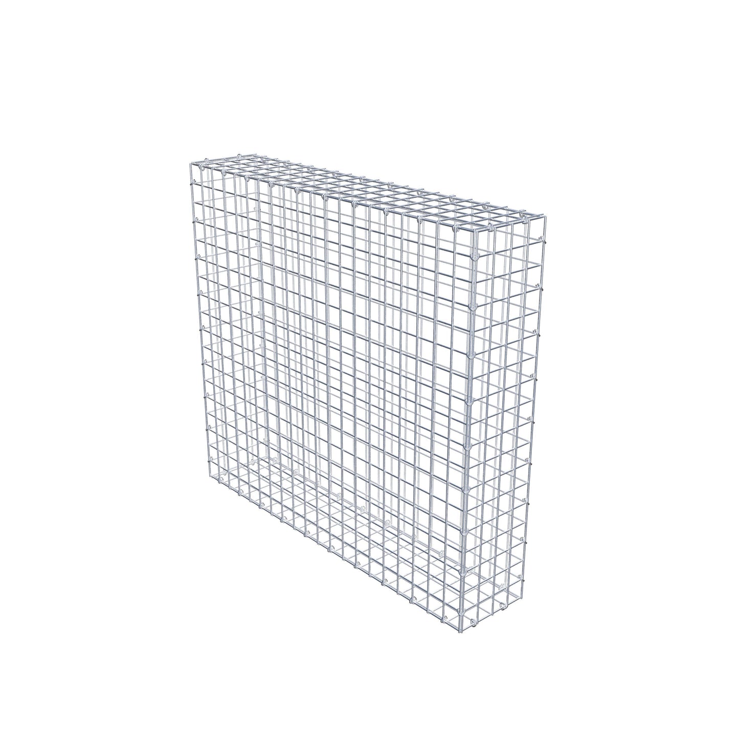 Gabion 100 cm x 90 cm x 20 cm (L x H x P), mailles 5 cm x 5 cm, anneau en C