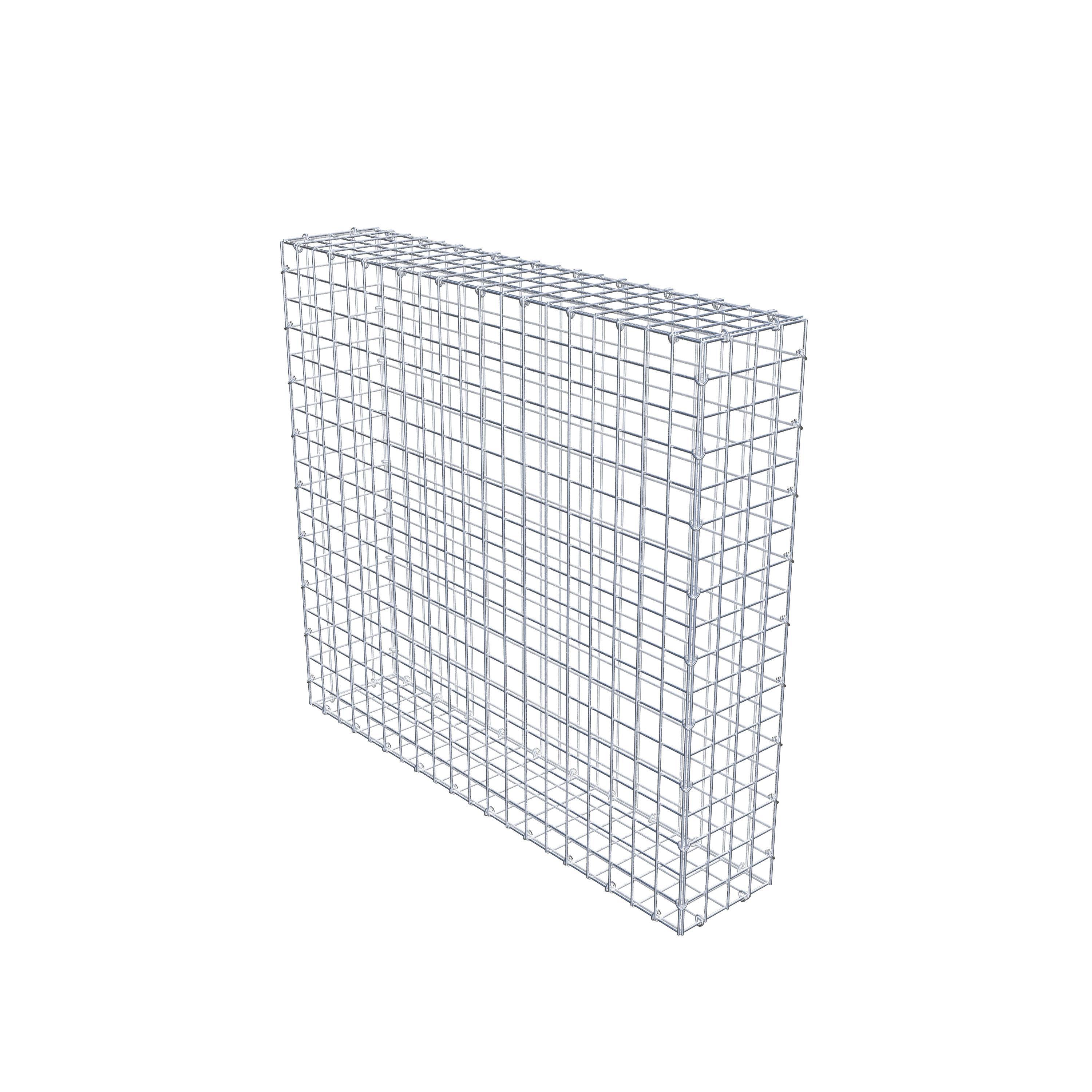 Gabion 100 cm x 90 cm x 20 cm (L x H x D), maskestørrelse 5 cm x 5 cm, C-ring