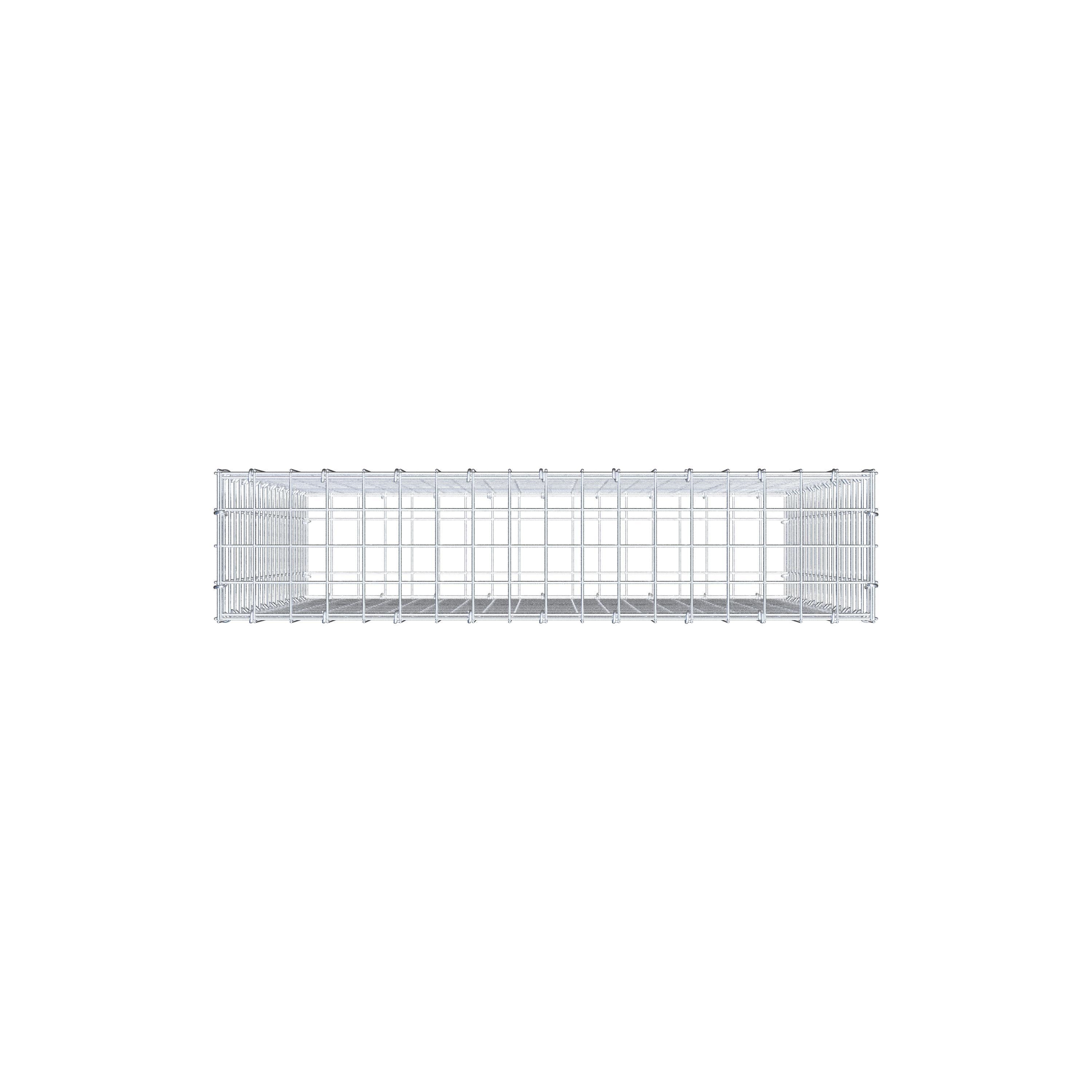 Schanskorf 100 cm x 90 cm x 20 cm (L x H x D), maaswijdte 5 cm x 5 cm, C-ring