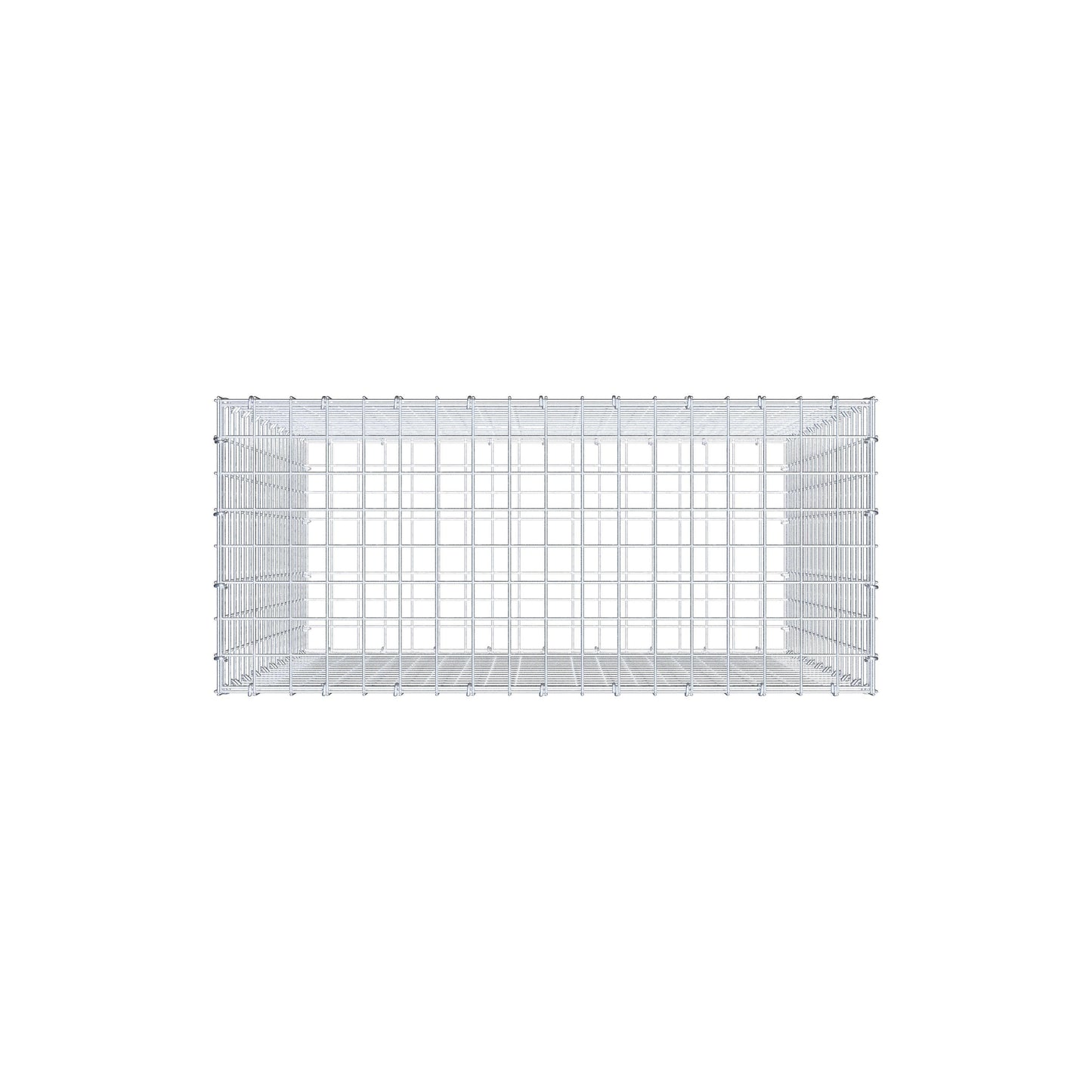 Schanskorf 100 cm x 90 cm x 40 cm (L x H x D), maaswijdte 5 cm x 5 cm, C-ring