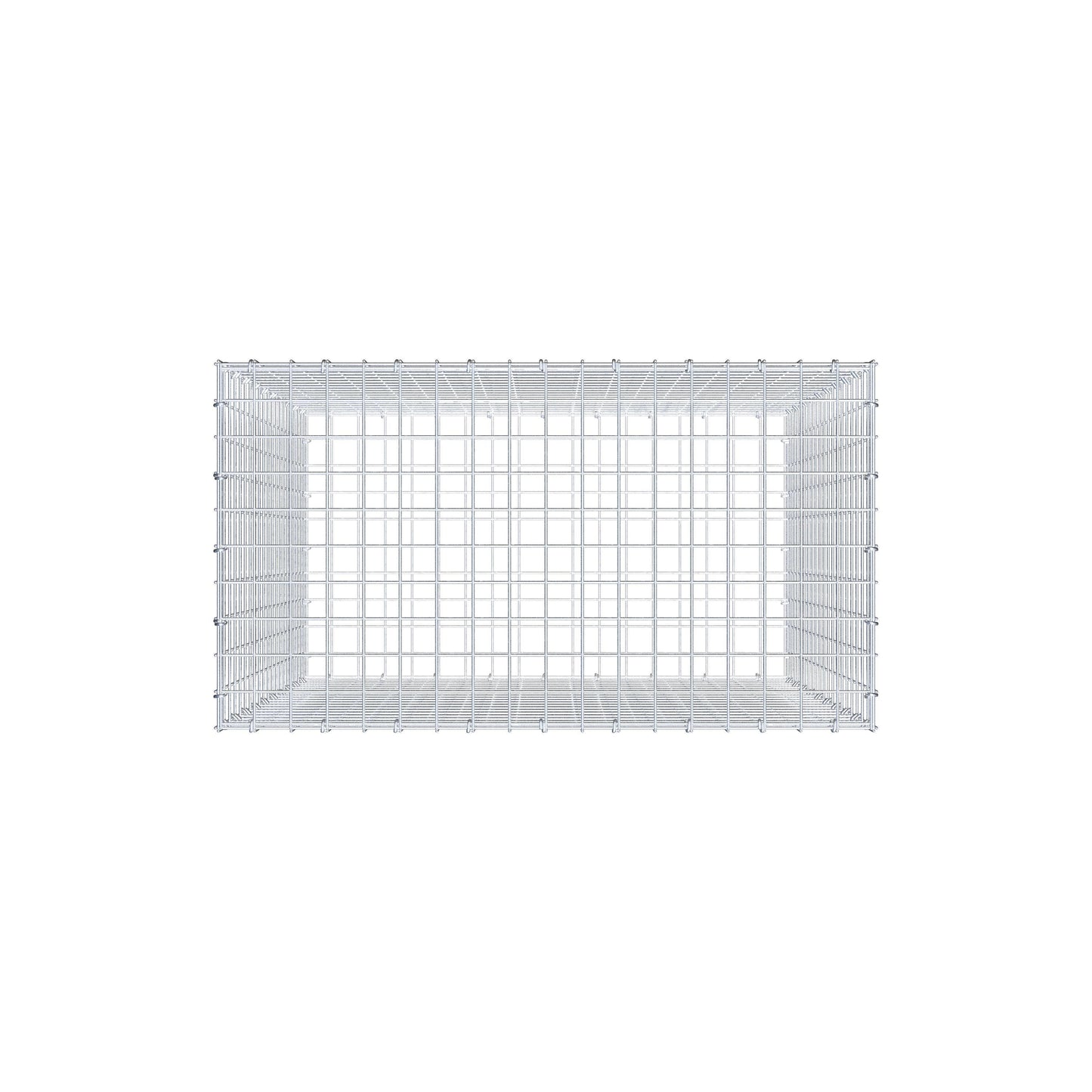 Gabbione 100 cm x 90 cm x 50 cm (L x H x P), maglia 5 cm x 5 cm, anello a C