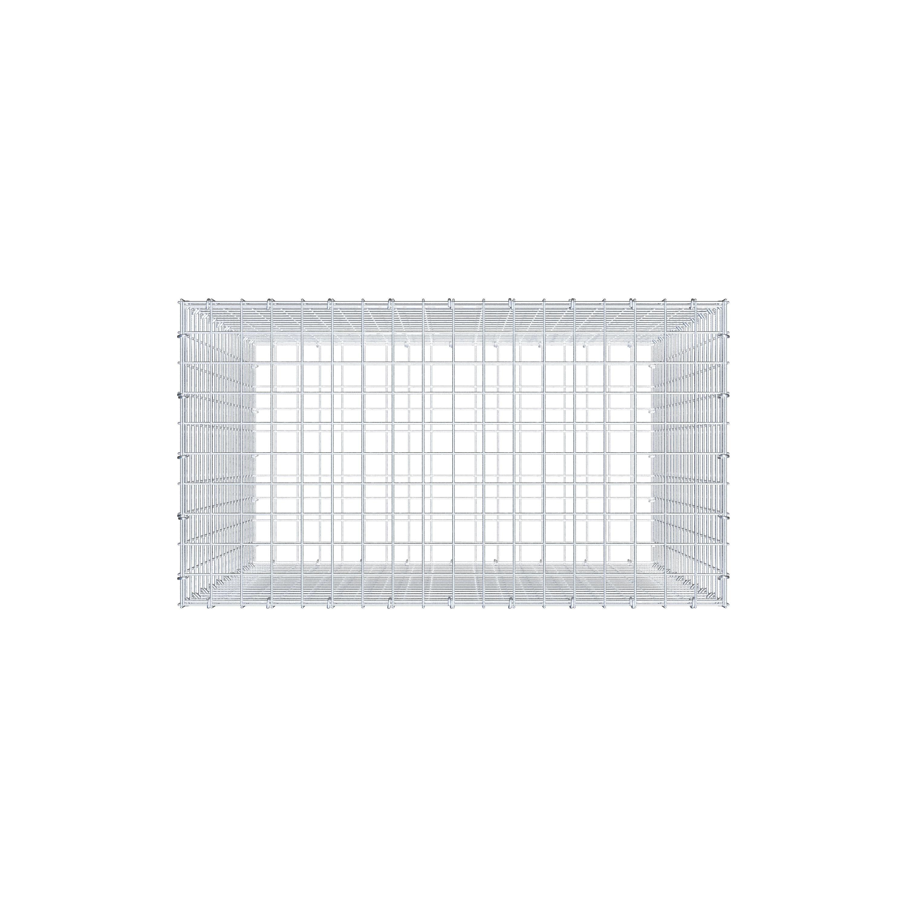 Schanskorf 100 cm x 90 cm x 50 cm (L x H x D), maaswijdte 5 cm x 5 cm, C-ring