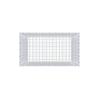 Gabbione 100 cm x 90 cm x 50 cm (L x H x P), maglia 5 cm x 5 cm, anello a C