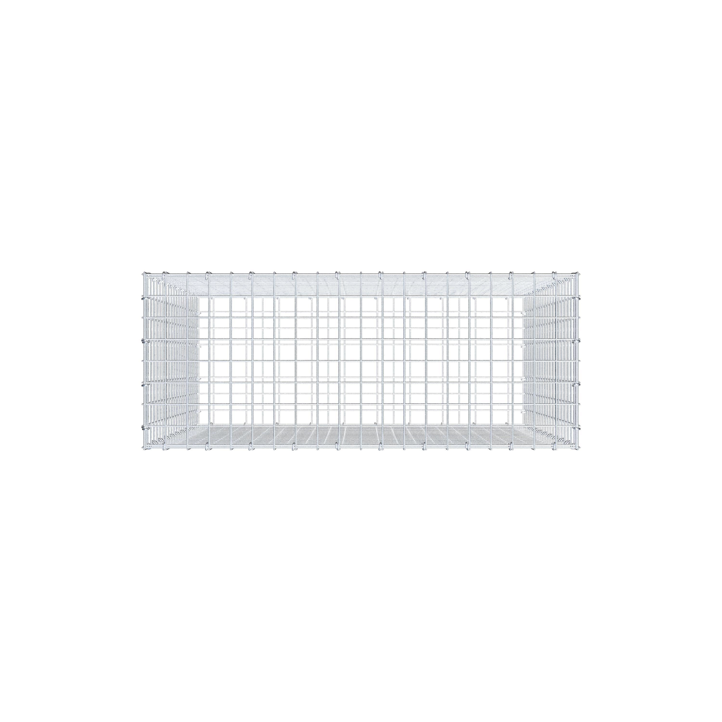 Gabione 100 cm x 100 cm x 40 cm (L x H x T), Maschenweite 5 cm x 5 cm, C-Ring