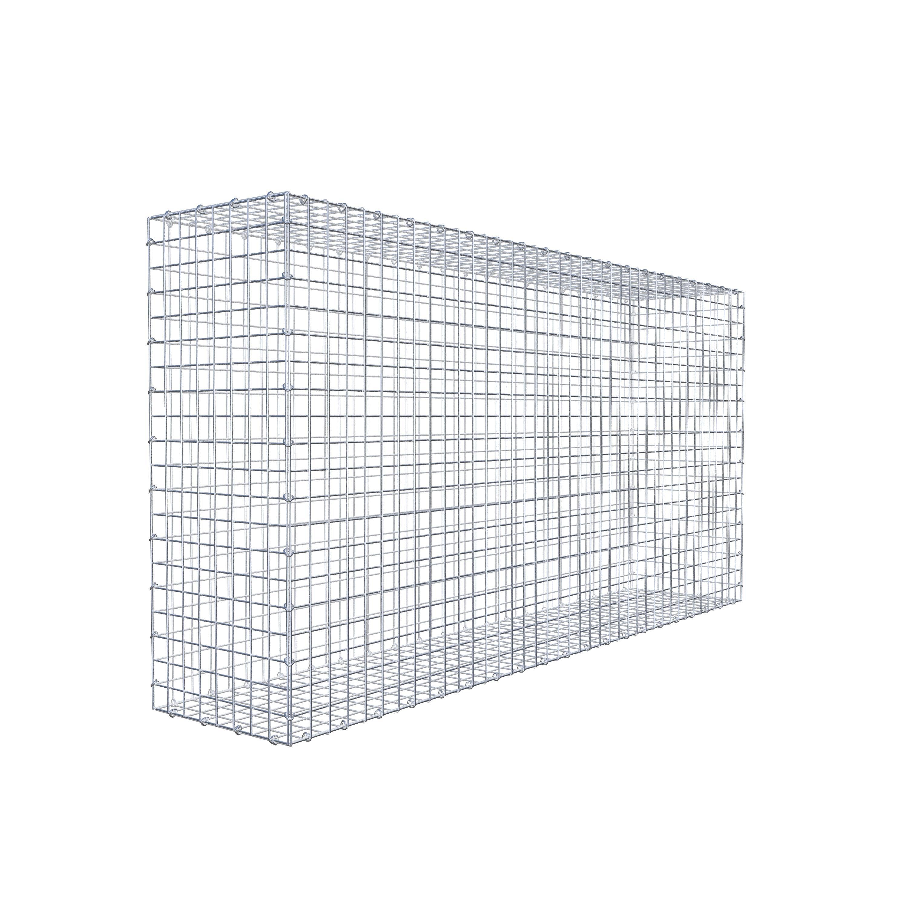 Gabion 200 cm x 100 cm x 40 cm (L x H x D), maskestørrelse 5 cm x 5 cm, C-ring