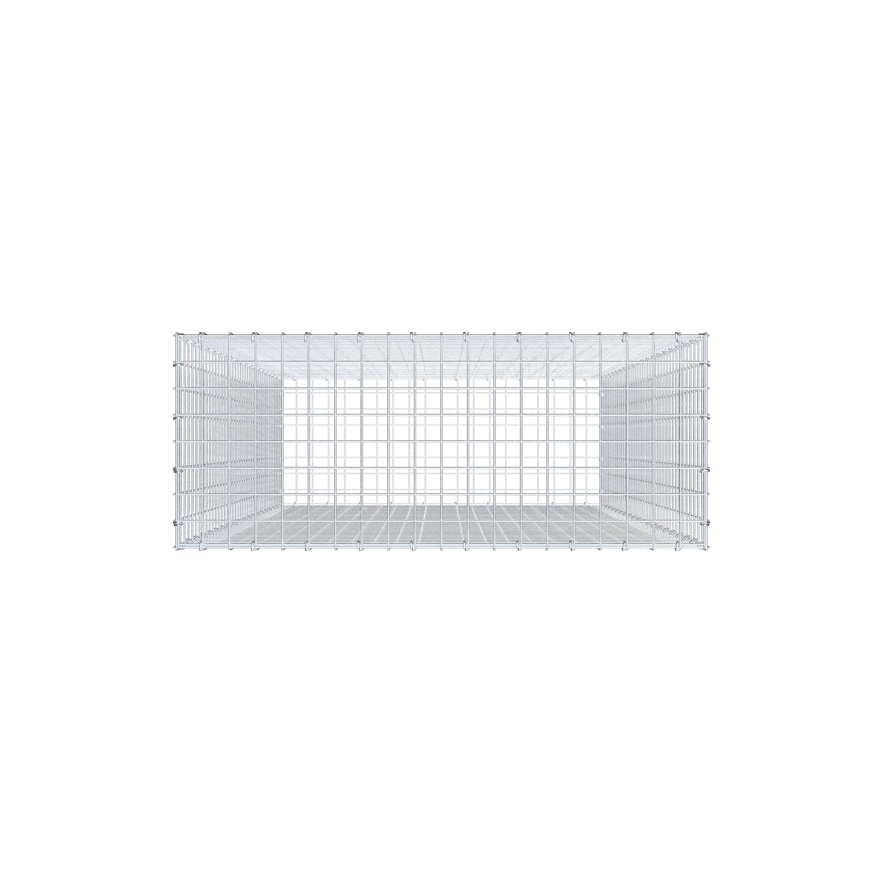 Schanskorf 200 cm x 100 cm x 40 cm (L x H x D), maaswijdte 5 cm x 5 cm, C-ring