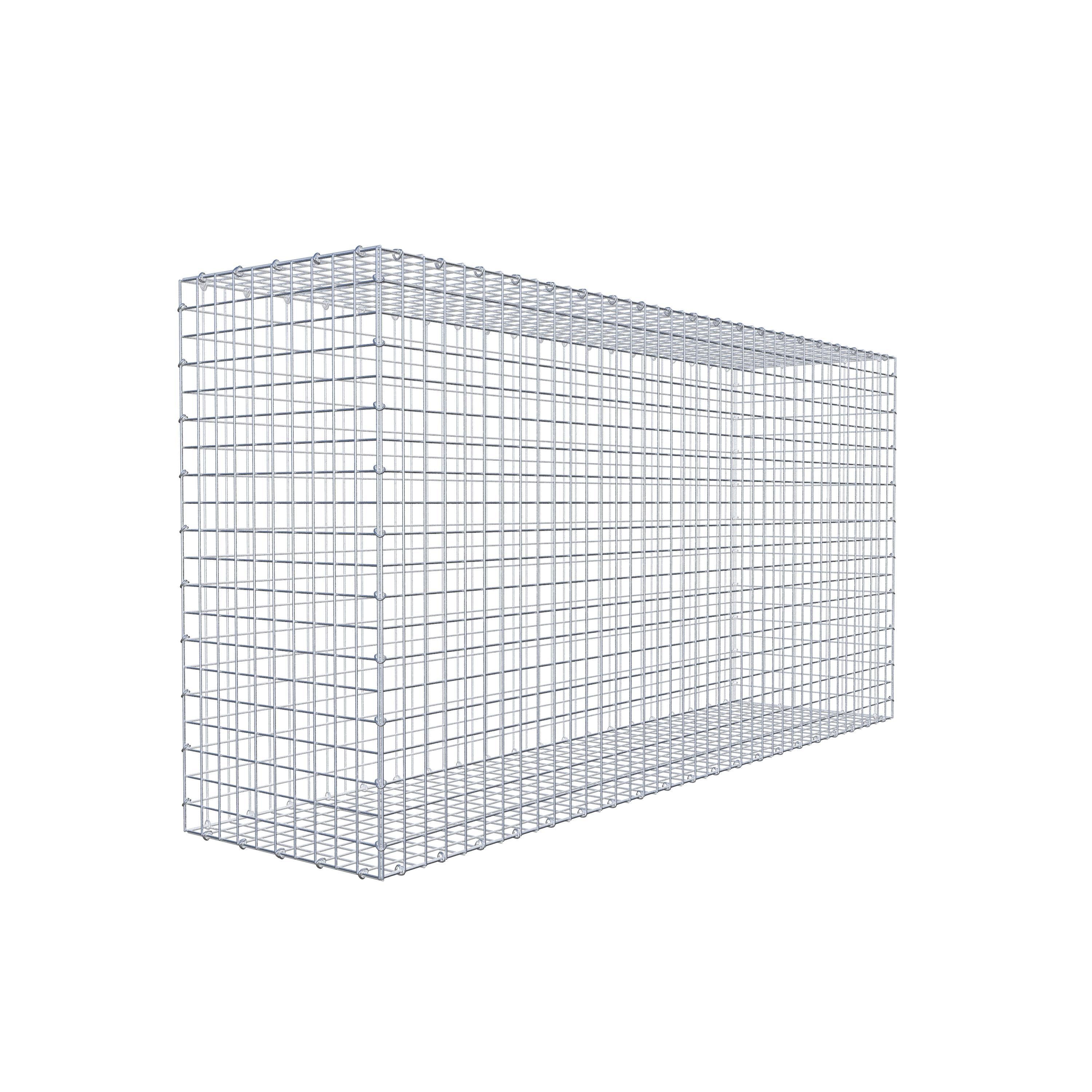 Gabion 200 cm x 100 cm x 50 cm (L x H x D), maskestørrelse 5 cm x 5 cm, C-ring