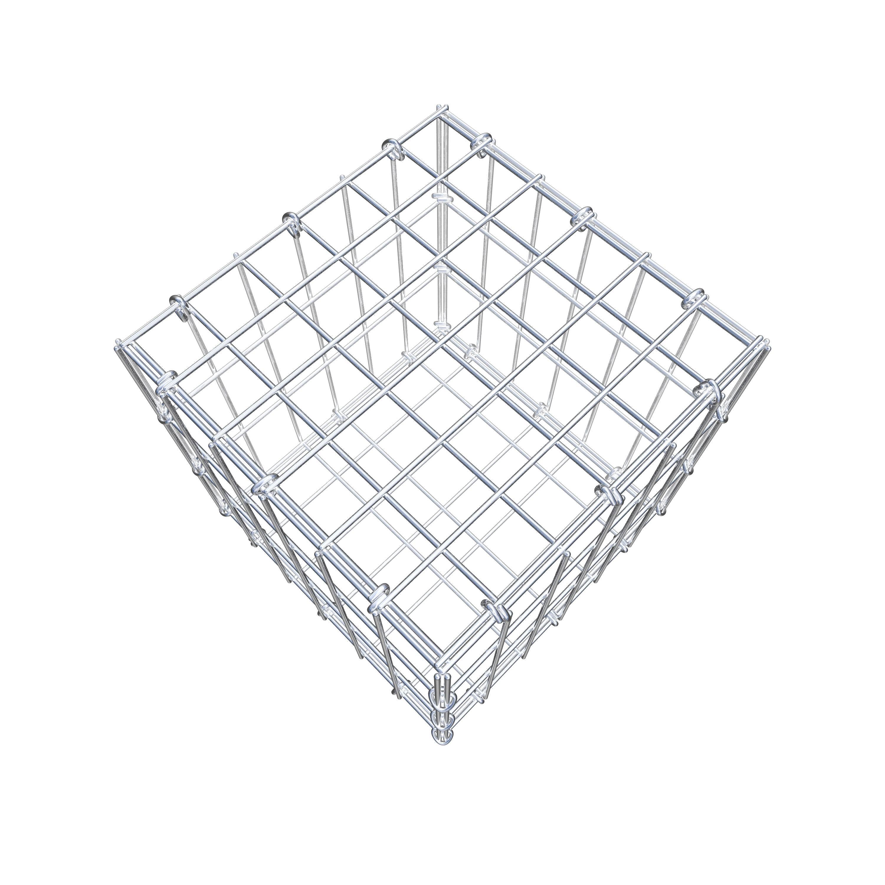 Schanskorf 30 cm x 30 cm x 30 cm (L x H x D), maaswijdte 5 cm x 10 cm, C-ring