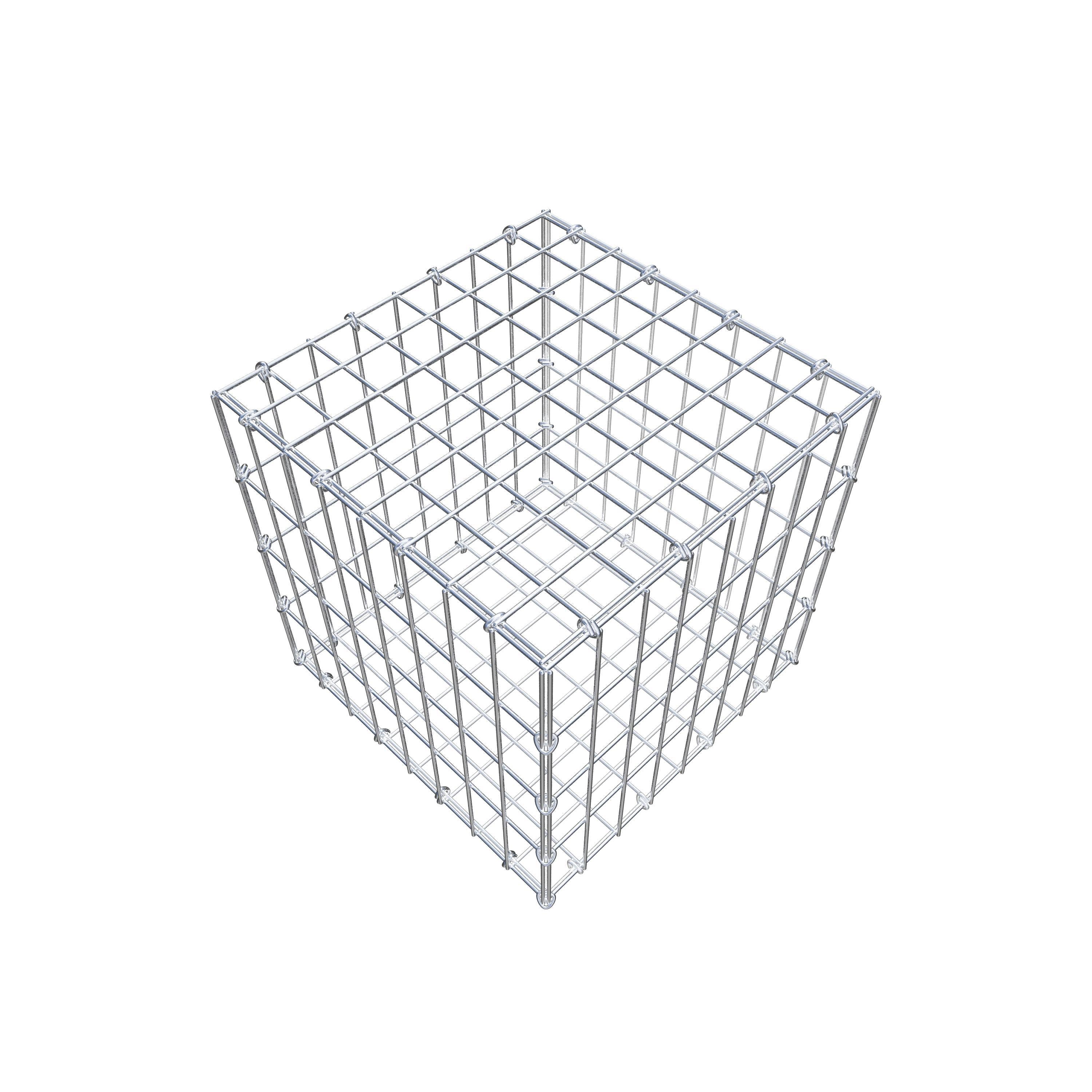 Schanskorf 40 cm x 40 cm x 40 cm (L x H x D), maaswijdte 5 cm x 10 cm, C-ring