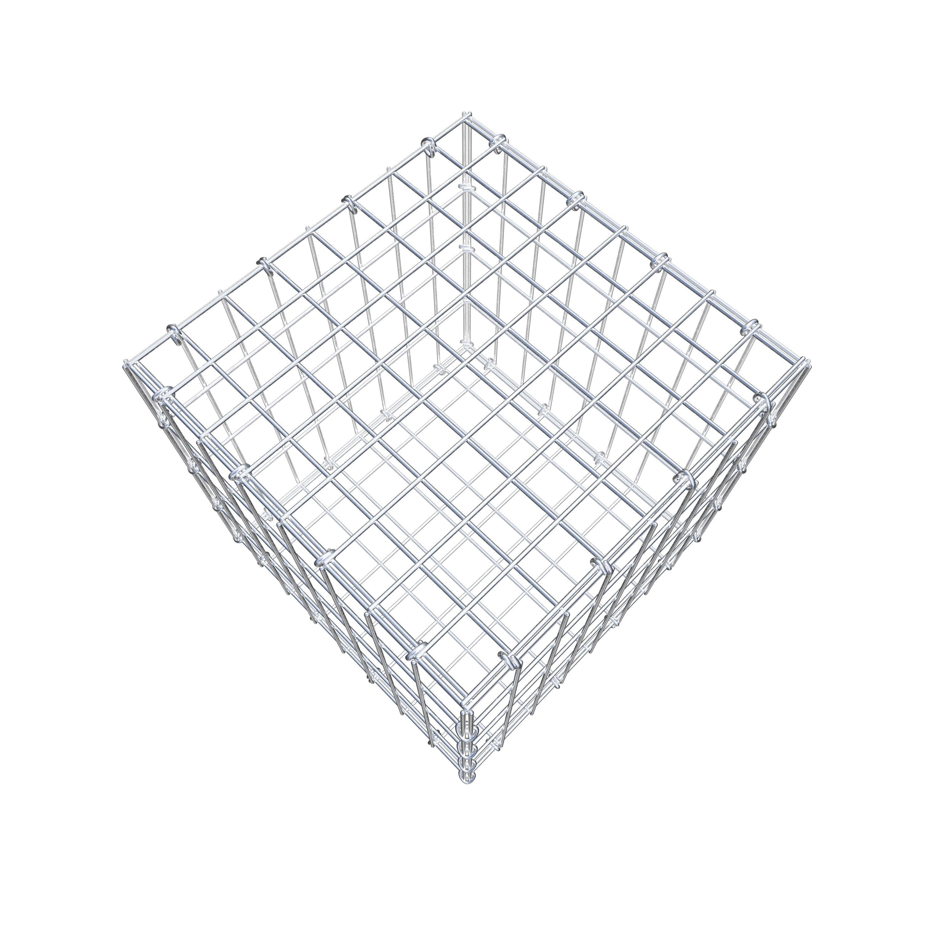 Schanskorf 40 cm x 40 cm x 40 cm (L x H x D), maaswijdte 5 cm x 10 cm, C-ring