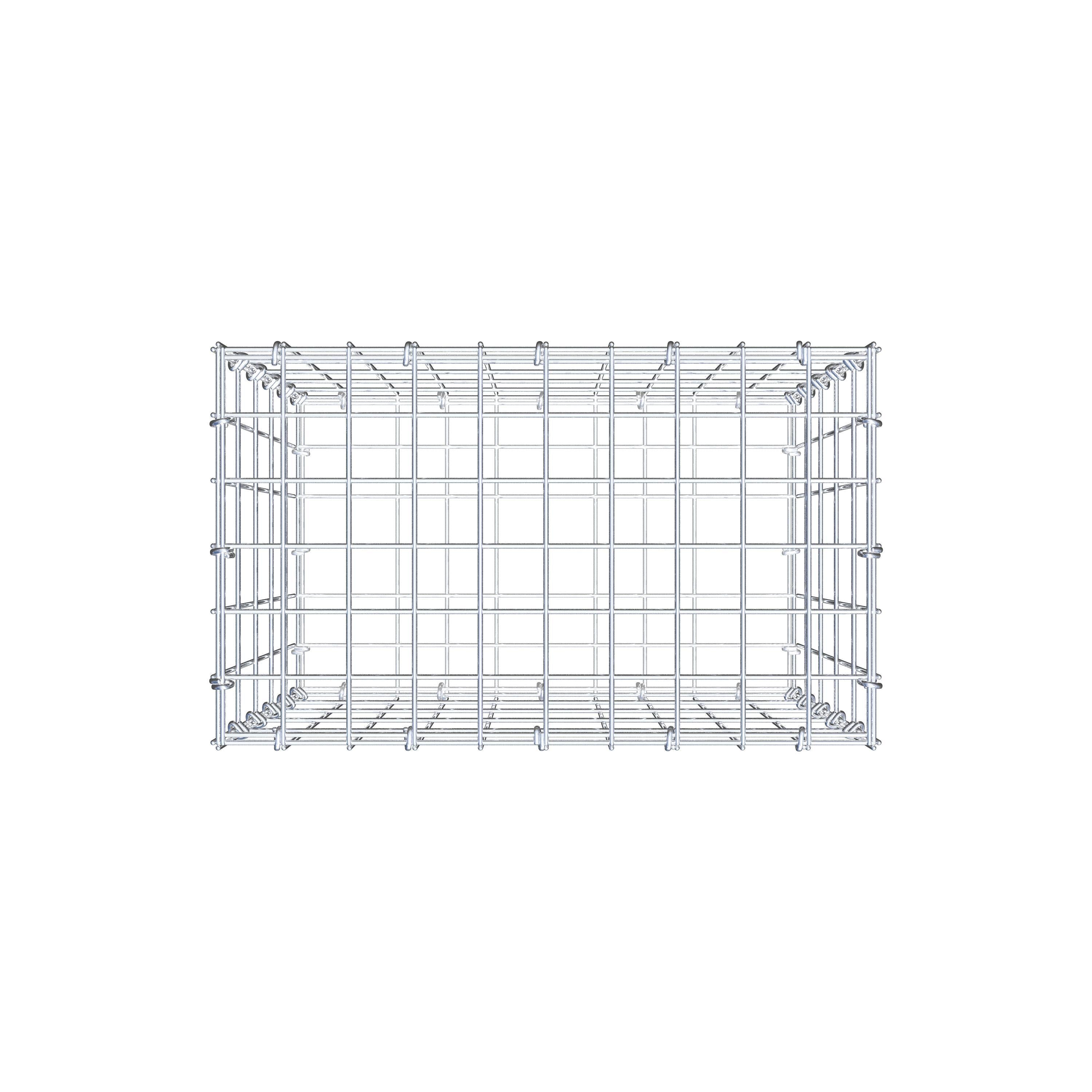 Schanskorf 50 cm x 50 cm x 30 cm (L x H x D), maaswijdte 5 cm x 10 cm, C-ring