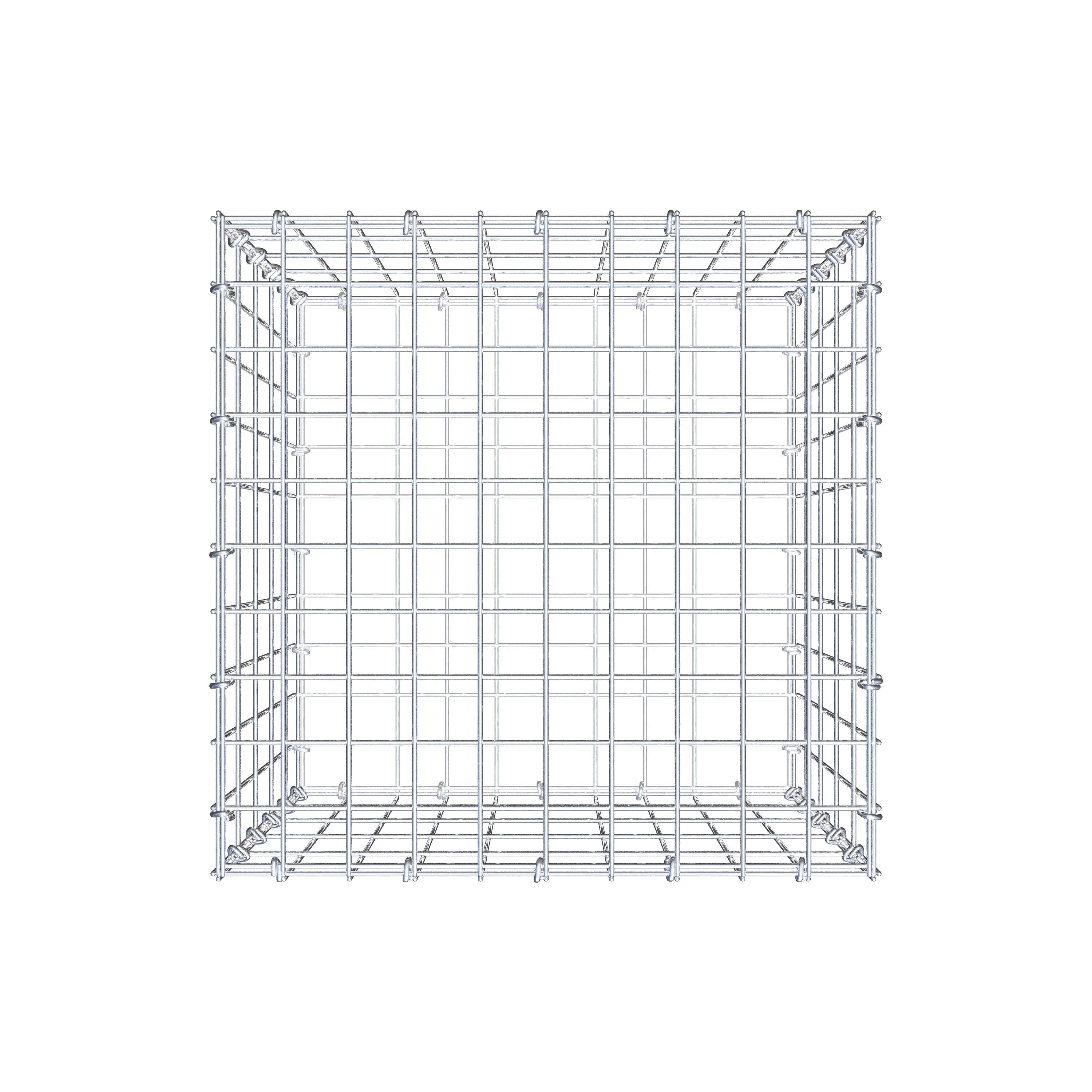 Schanskorf 50 cm x 50 cm x 50 cm (L x H x D), maaswijdte 5 cm x 10 cm, C-ring