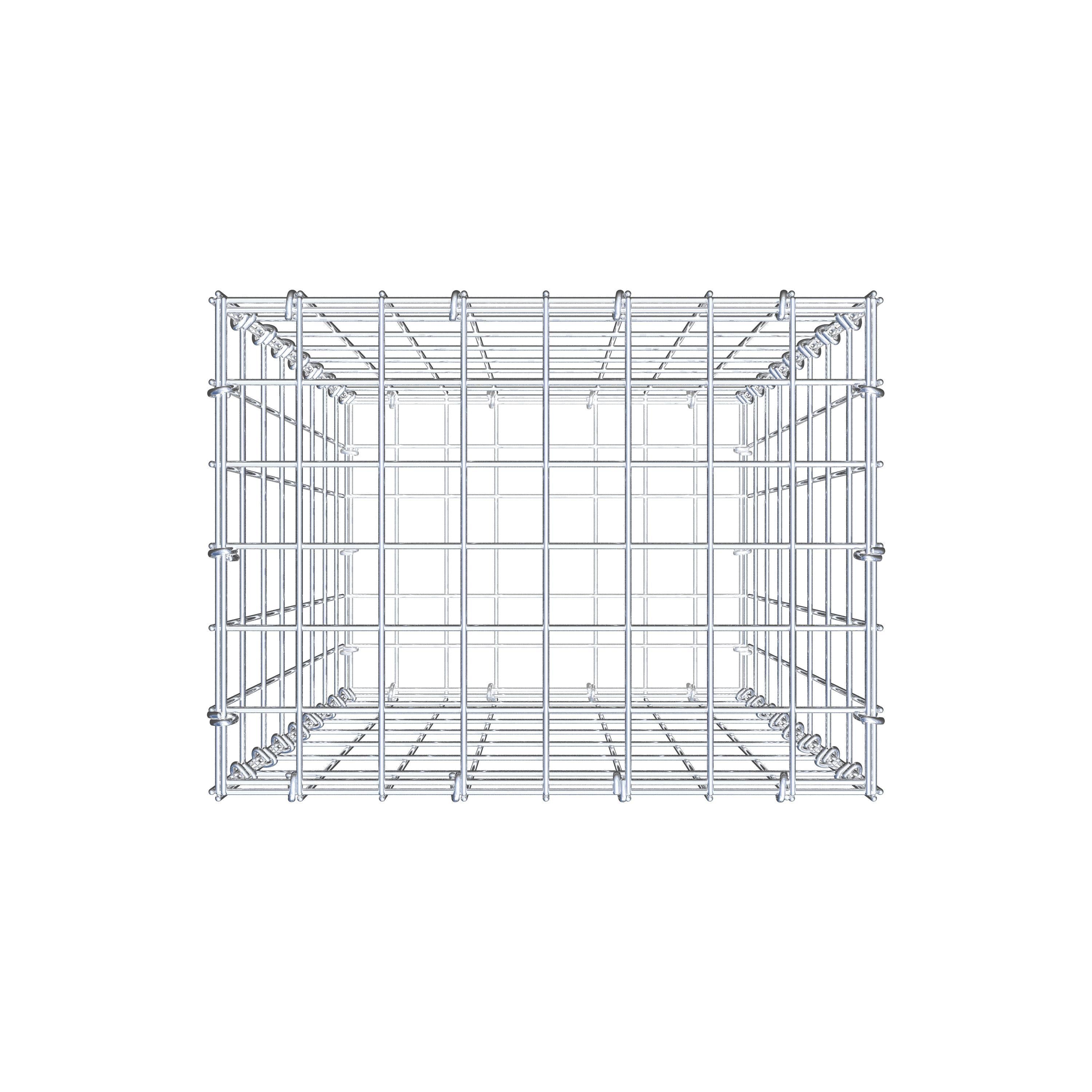 Schanskorf 80 cm x 40 cm x 30 cm (L x H x D), maaswijdte 5 cm x 10 cm, C-ring