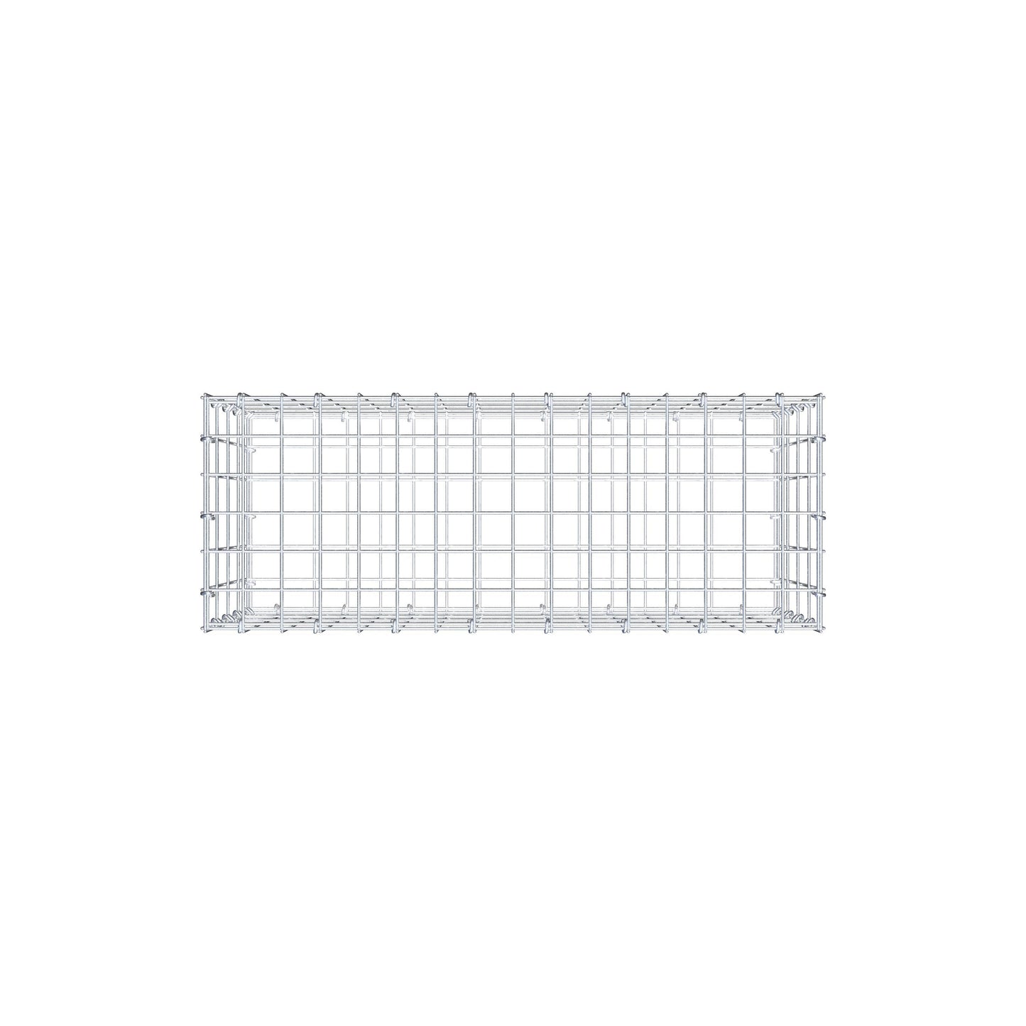 Gabion 80 cm x 40 cm x 30 cm (L x H x D), maskestørrelse 5 cm x 10 cm, C-ring