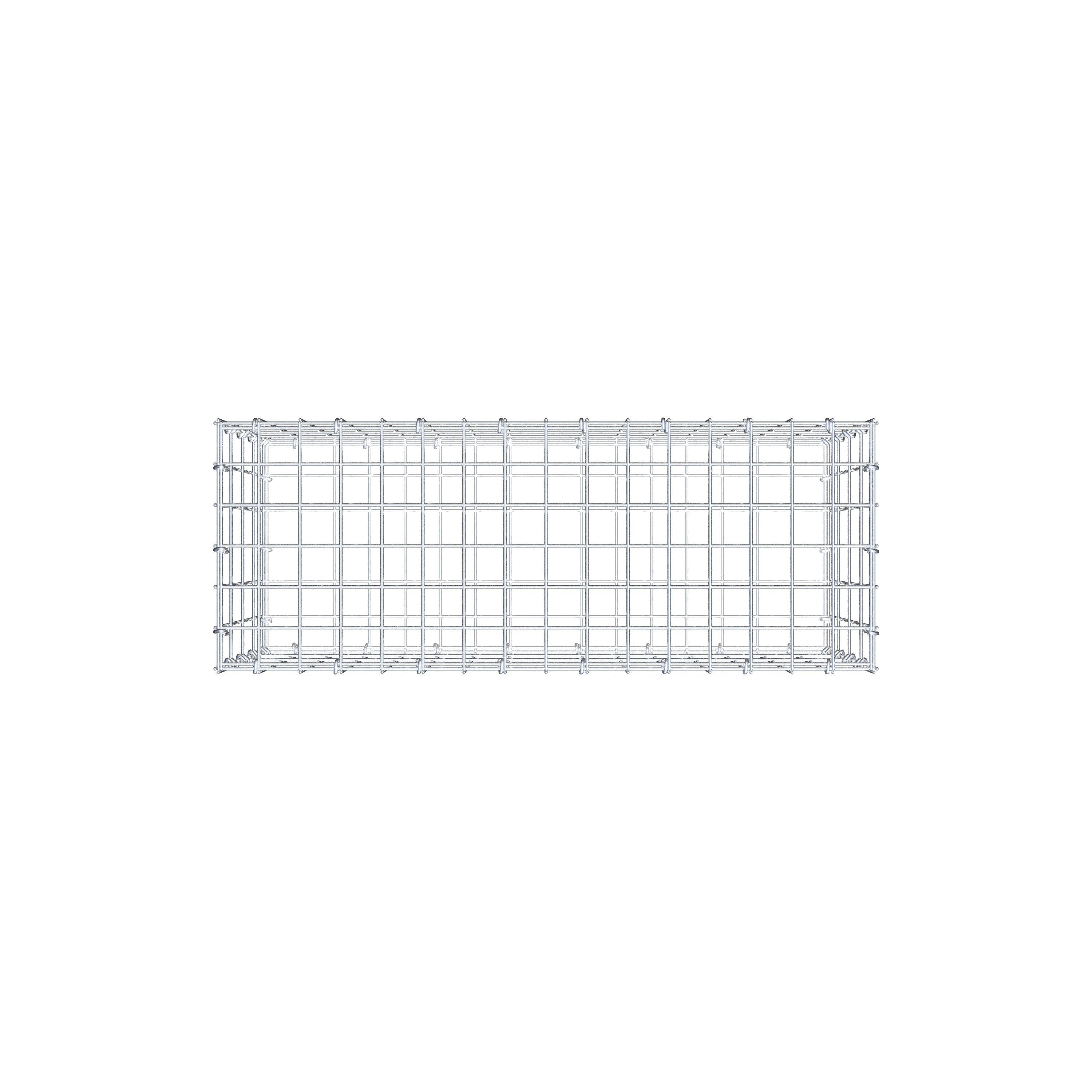 Schanskorf 80 cm x 40 cm x 30 cm (L x H x D), maaswijdte 5 cm x 10 cm, C-ring