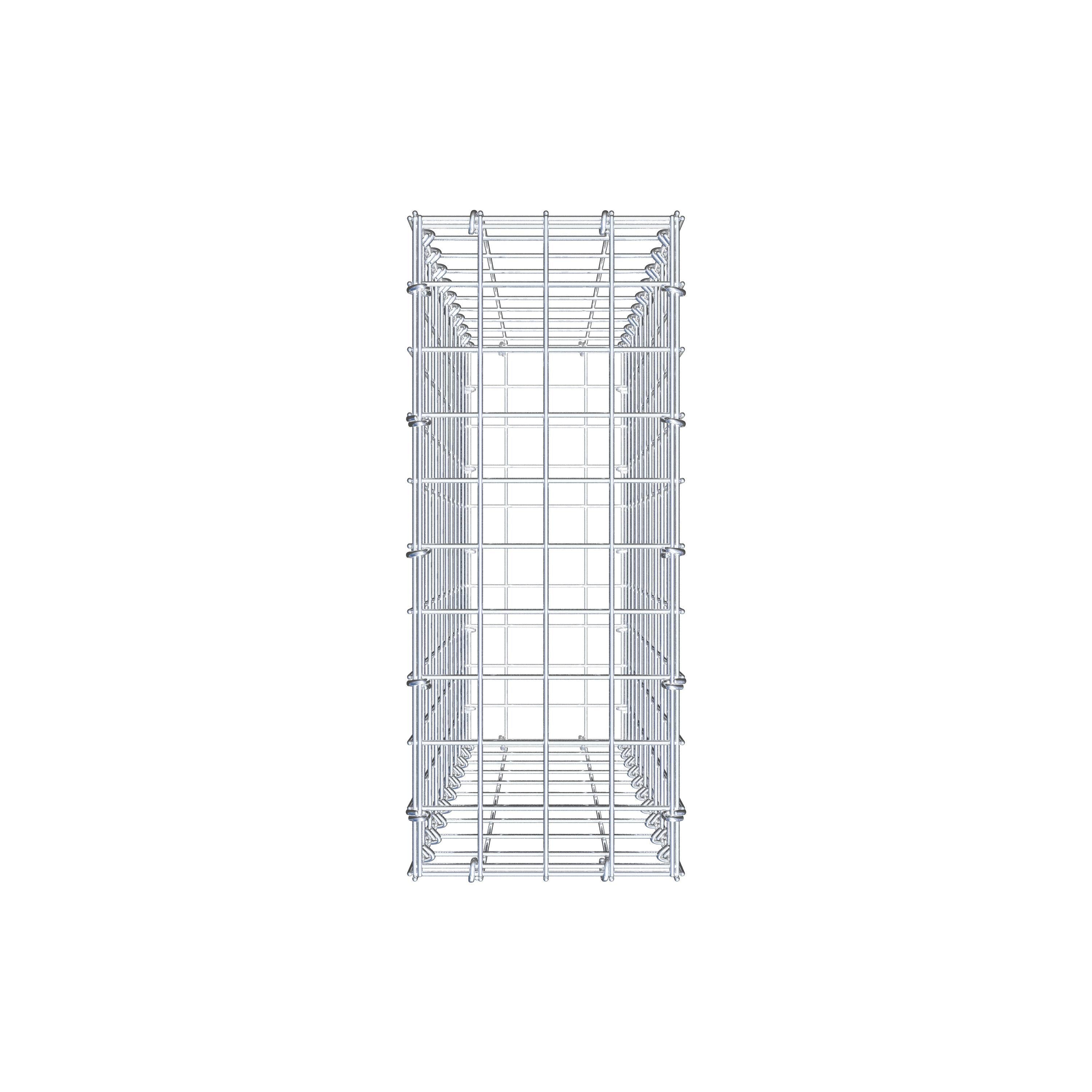 Gabione 100 cm x 20 cm x 50 cm (L x H x T), Maschenweite 5 cm x 10 cm, C-Ring