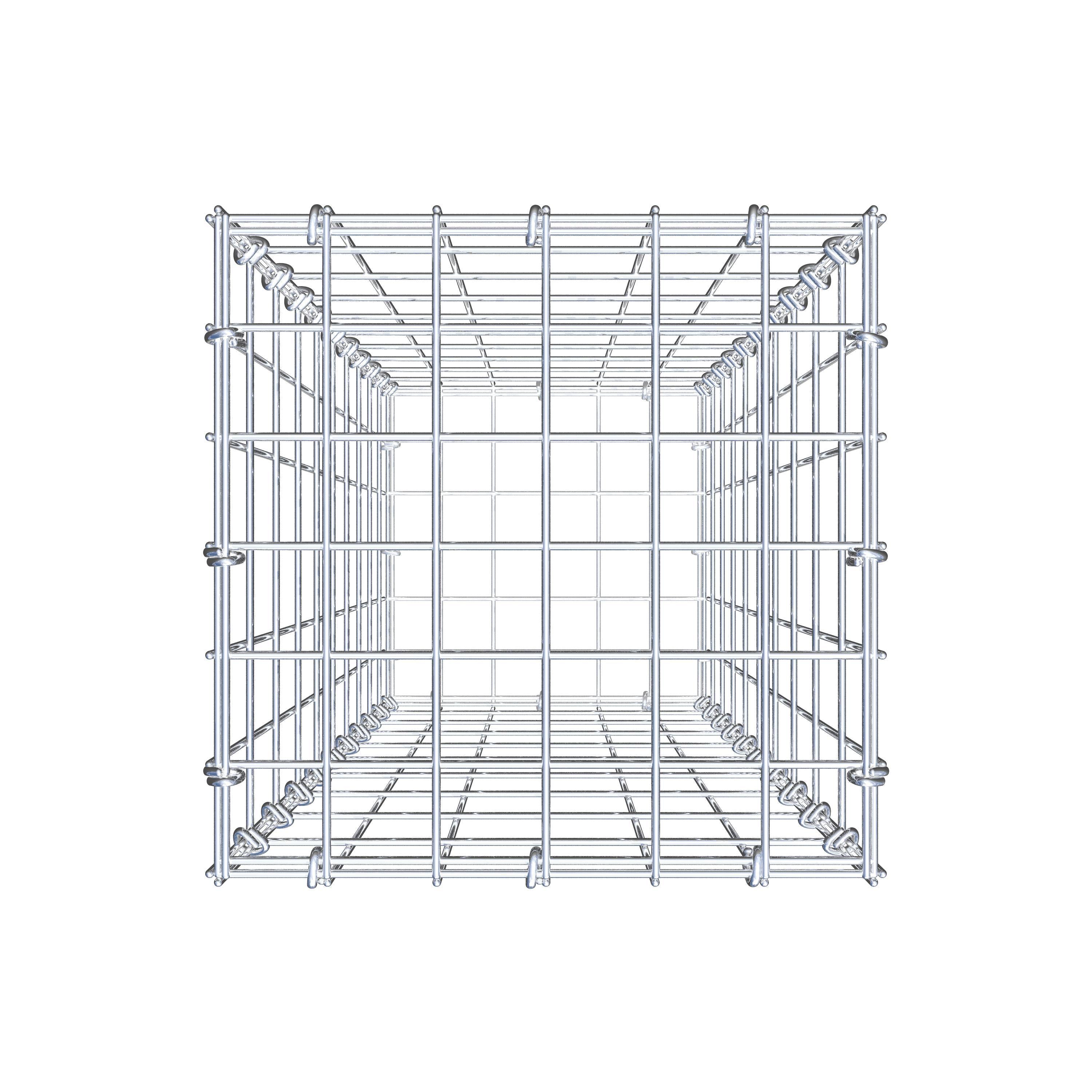 Schanskorf 100 cm x 30 cm x 30 cm (L x H x D), maaswijdte 5 cm x 10 cm, C-ring