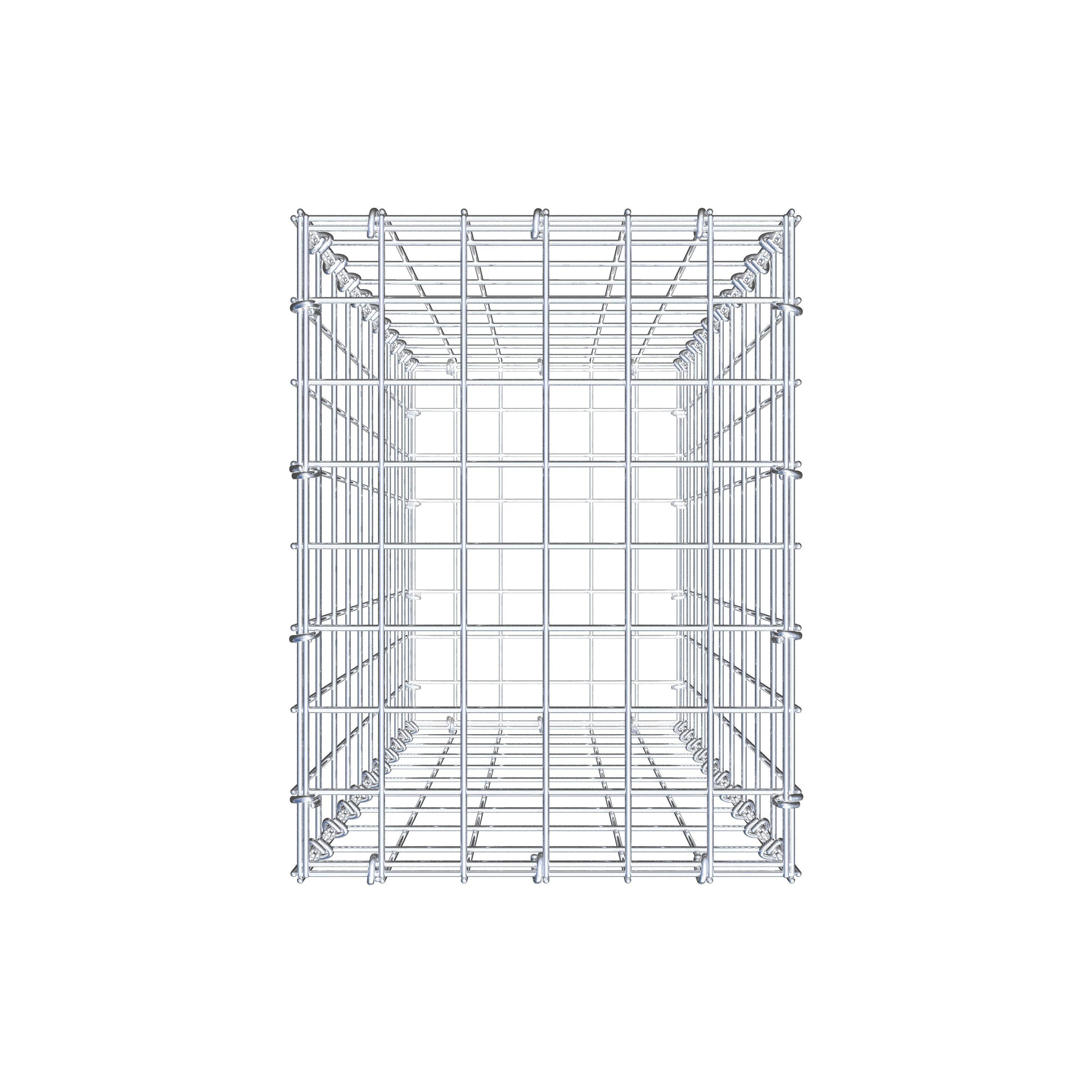 Schanskorf 100 cm x 30 cm x 40 cm (L x H x D), maaswijdte 5 cm x 10 cm, C-ring