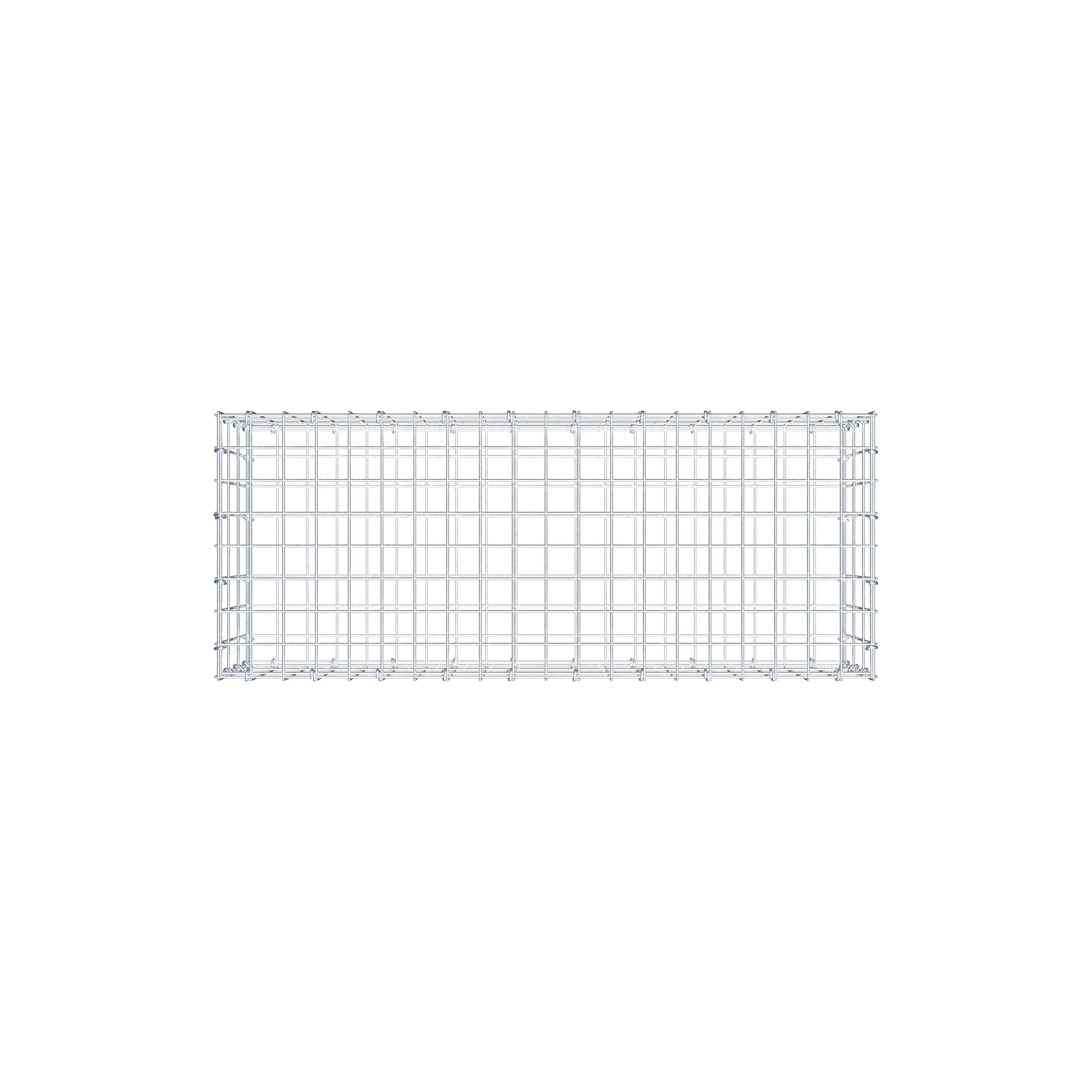 Gabione 100 cm x 30 cm x 40 cm (L x H x T), Maschenweite 5 cm x 10 cm, C-Ring