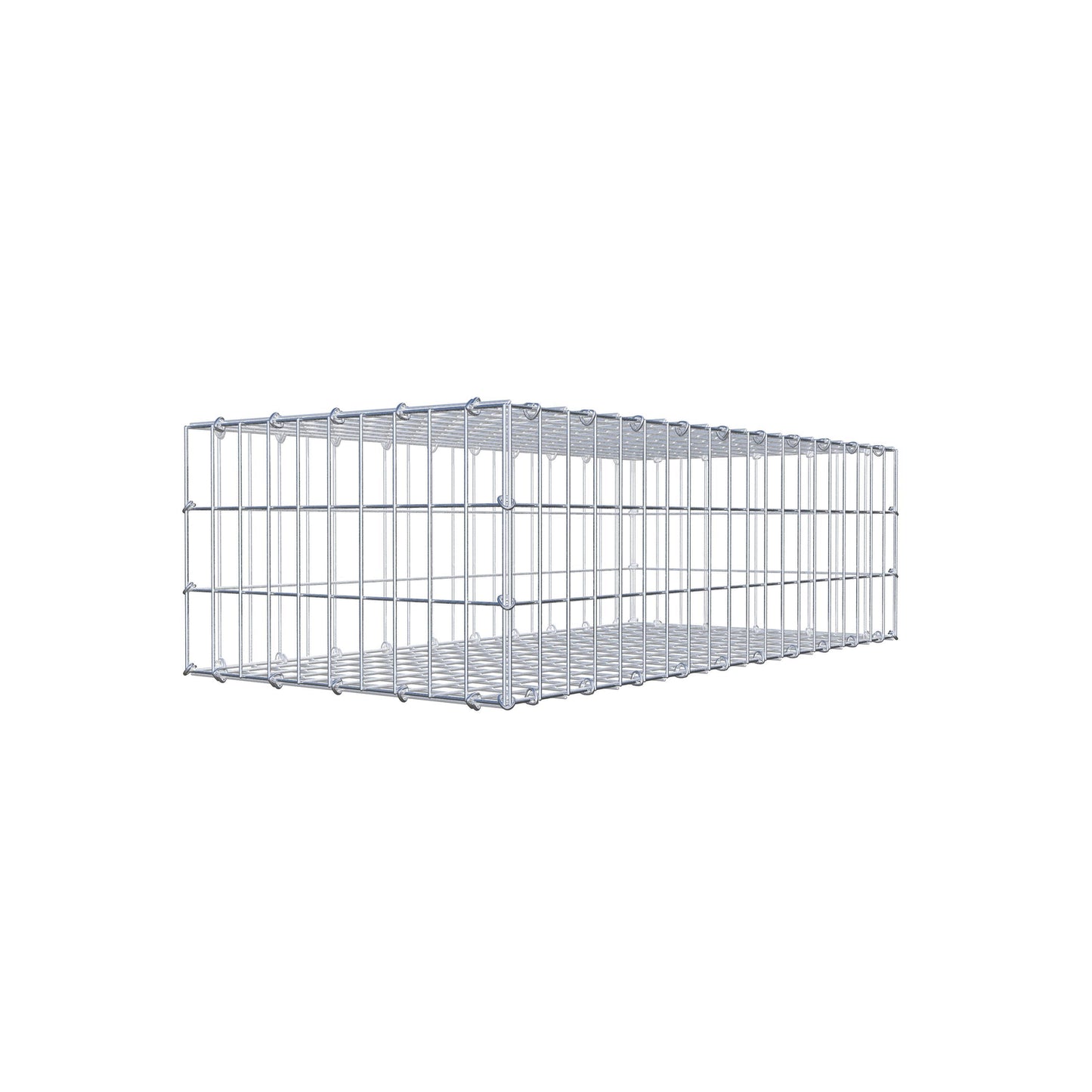 Gabion 100 cm x 30 cm x 50 cm (L x H x D), maskstorlek 5 cm x 10 cm, C-ring