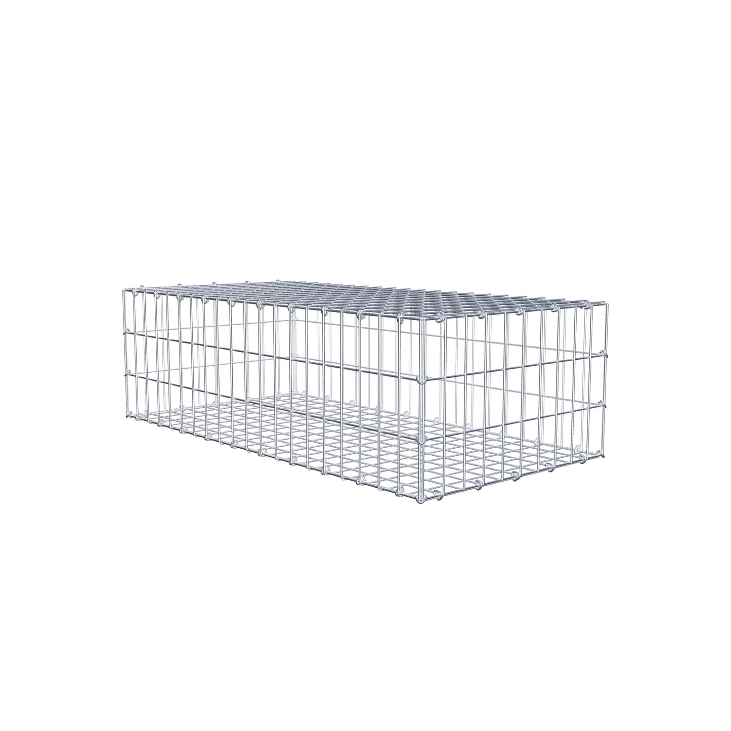 Gabion 100 cm x 30 cm x 50 cm (L x H x D), maskstorlek 5 cm x 10 cm, C-ring