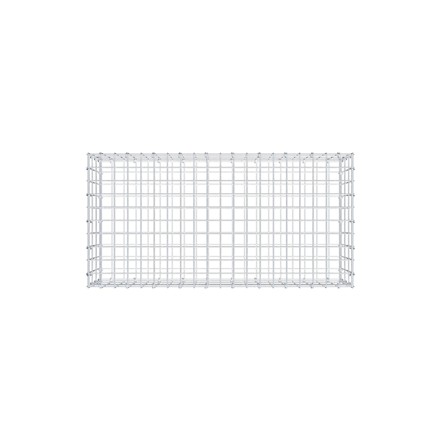 Gabion 100 cm x 30 cm x 50 cm (L x H x D), maskstorlek 5 cm x 10 cm, C-ring