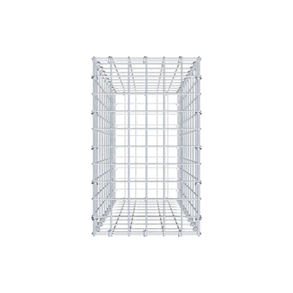 Gabion 100 cm x 30 cm x 50 cm (L x H x D), maskstorlek 5 cm x 10 cm, C-ring