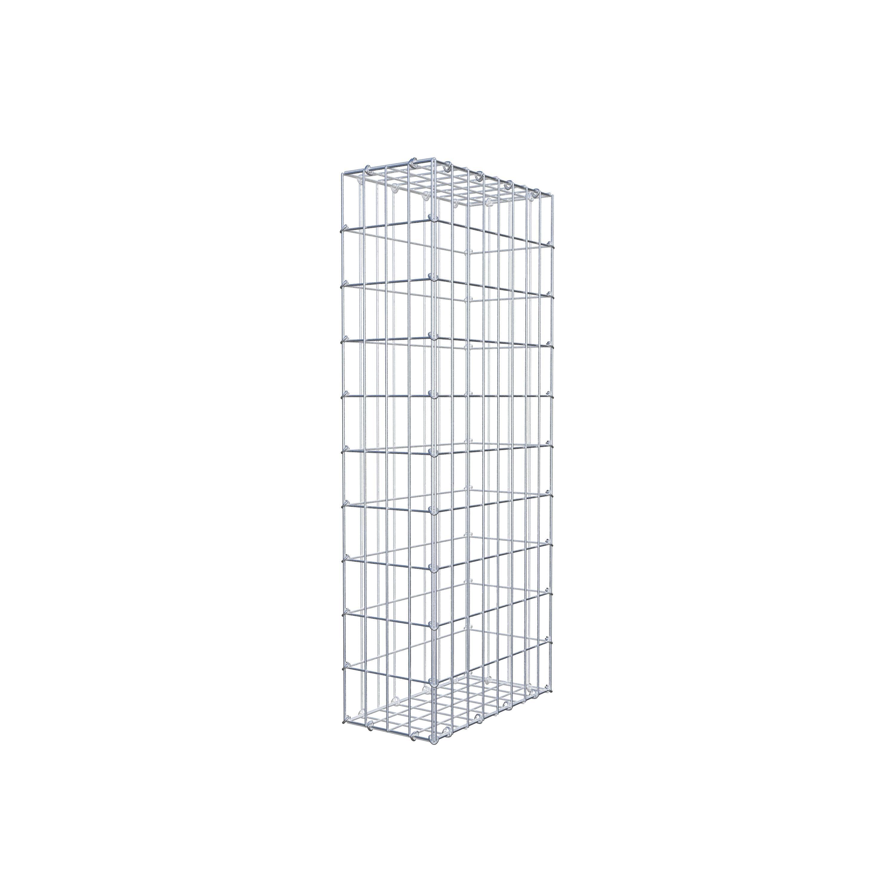 Schanskorf 100 cm x 40 cm x 20 cm (L x H x D), maaswijdte 5 cm x 10 cm, C-ring