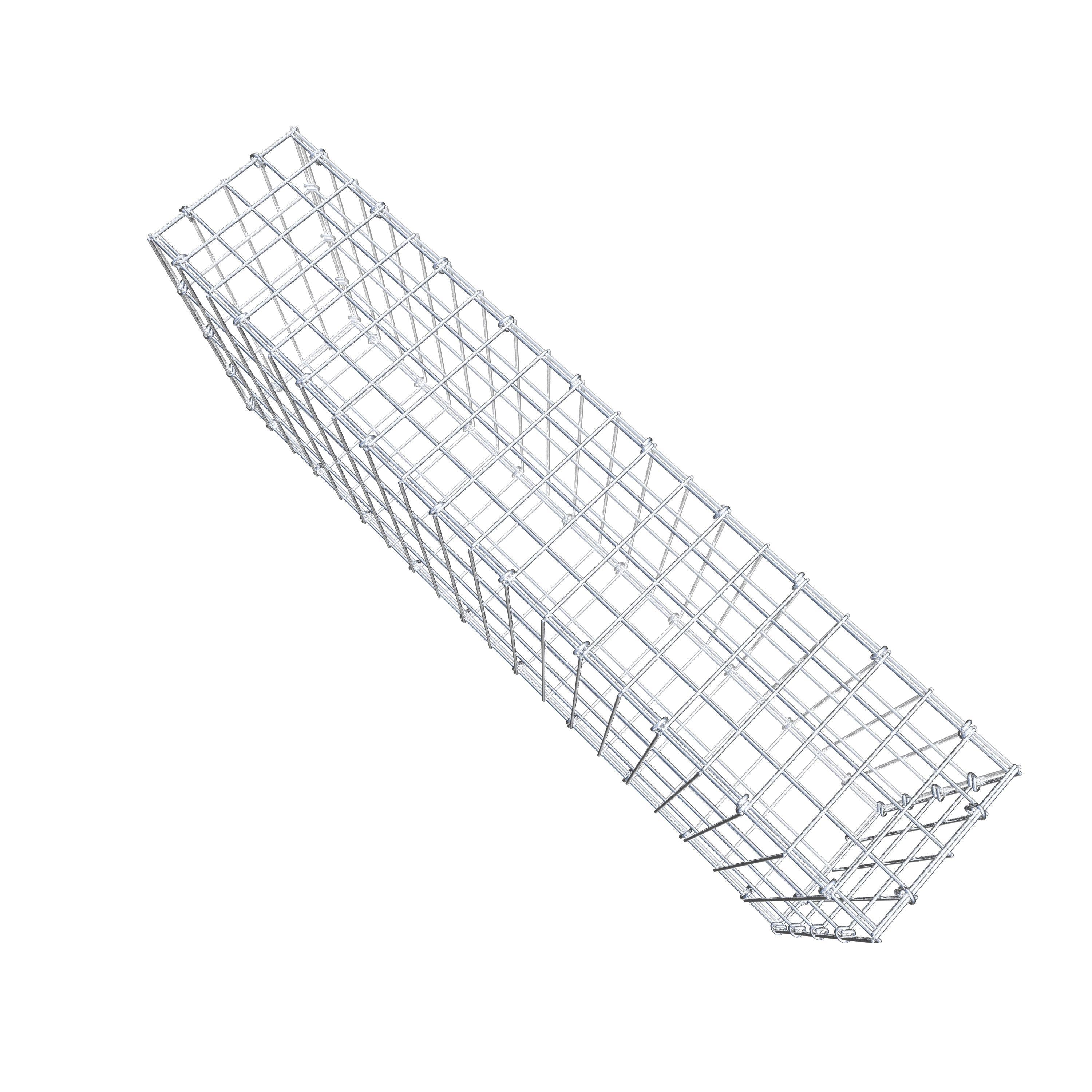 Schanskorf 100 cm x 40 cm x 20 cm (L x H x D), maaswijdte 5 cm x 10 cm, C-ring