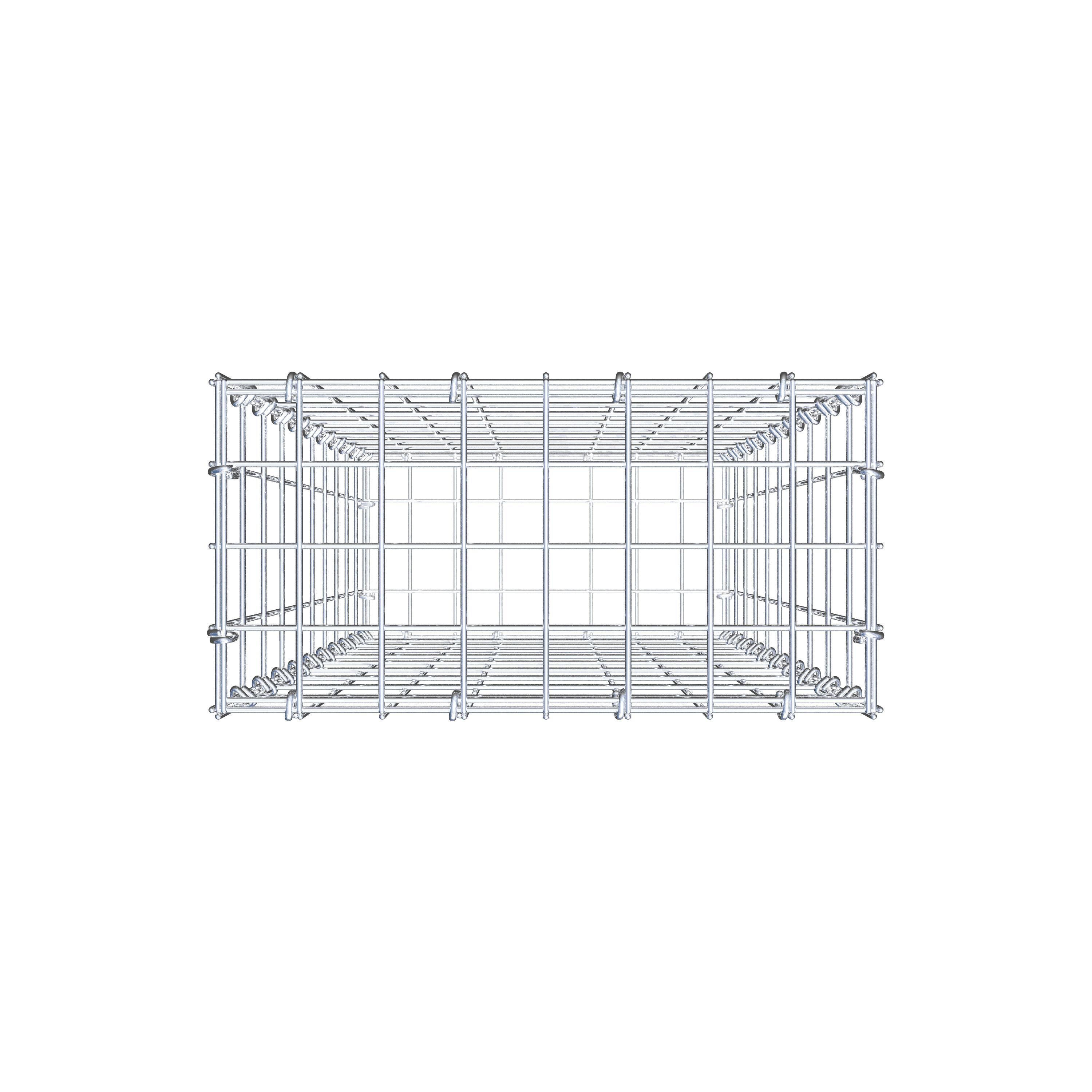 Schanskorf 100 cm x 40 cm x 20 cm (L x H x D), maaswijdte 5 cm x 10 cm, C-ring