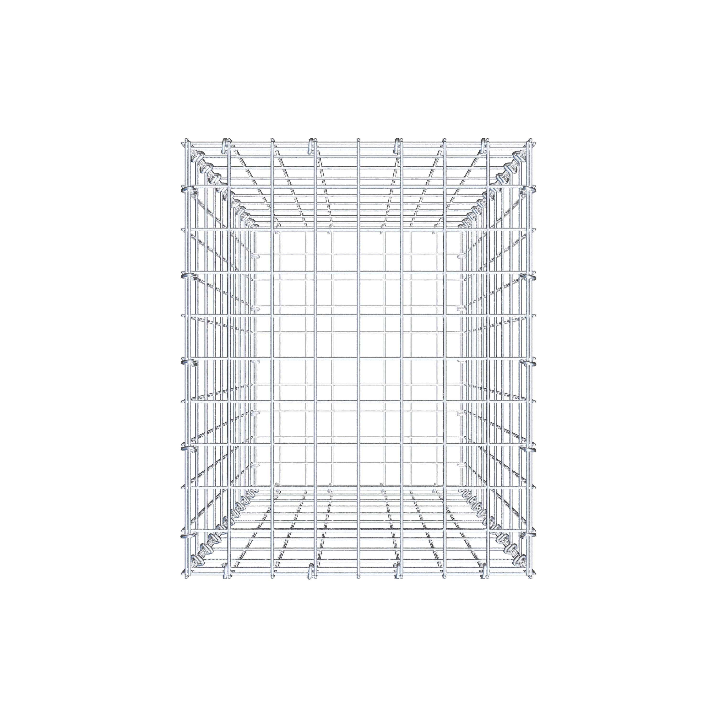 Schanskorf 100 cm x 40 cm x 50 cm (L x H x D), maaswijdte 5 cm x 10 cm, C-ring